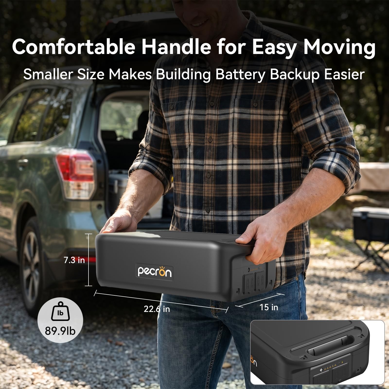 3600W PECRON F3000LFP Portable Power Station 5120Wh LiFePO4 Battery Home Backup