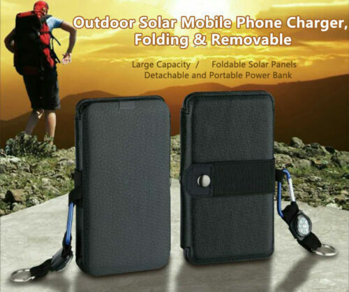 PFCTART USB Portable Charger Panel Solar Power Bank for Cell Phone Waterproof