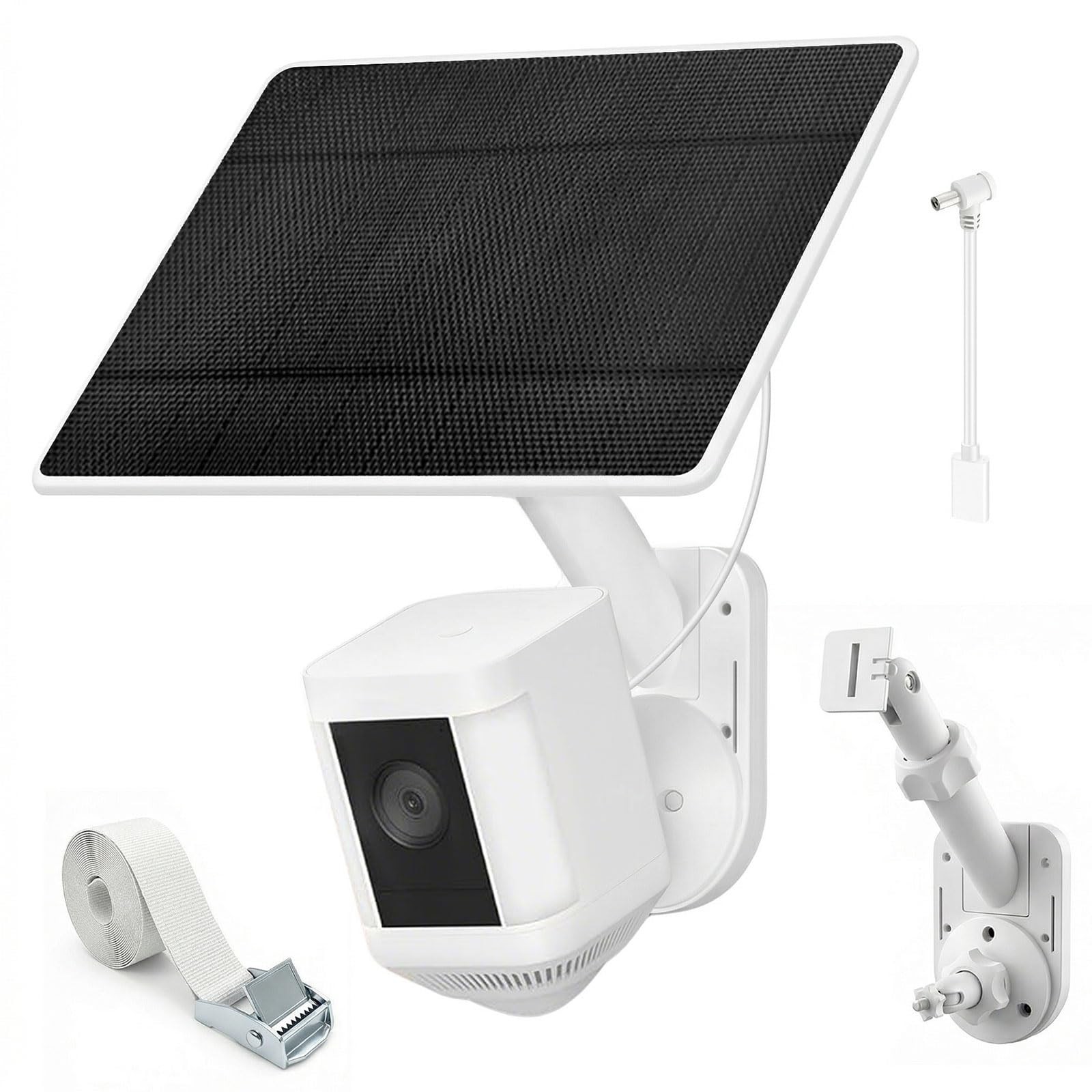 6W Solar Panel with Camera Mount for Ring Spotlight Cam Plus/Pro Battery, Rin…