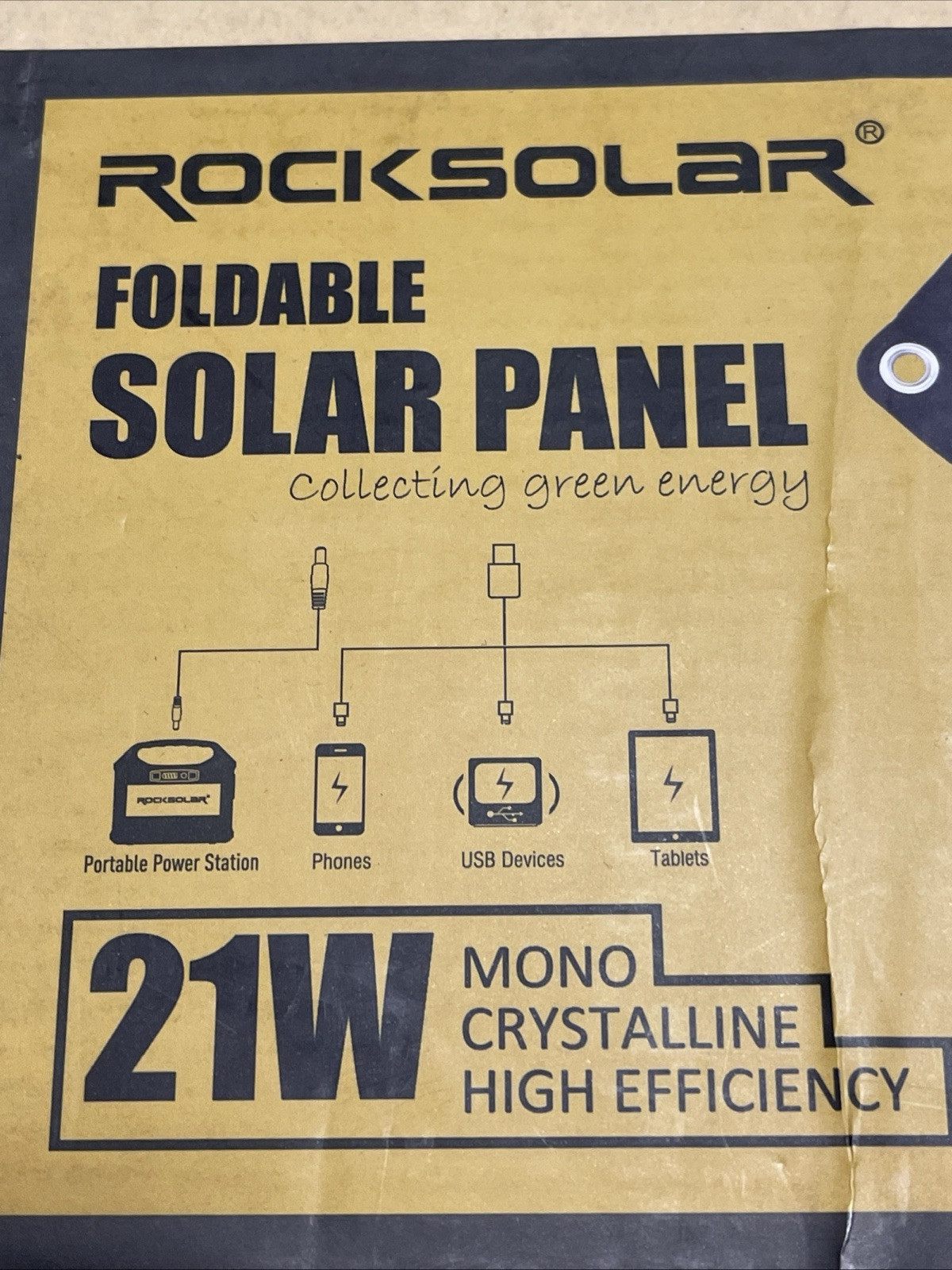 Rocksolar Foldable Solar Panel/ 21W Mono2Crystalline High Egfficiency M-RSSP21