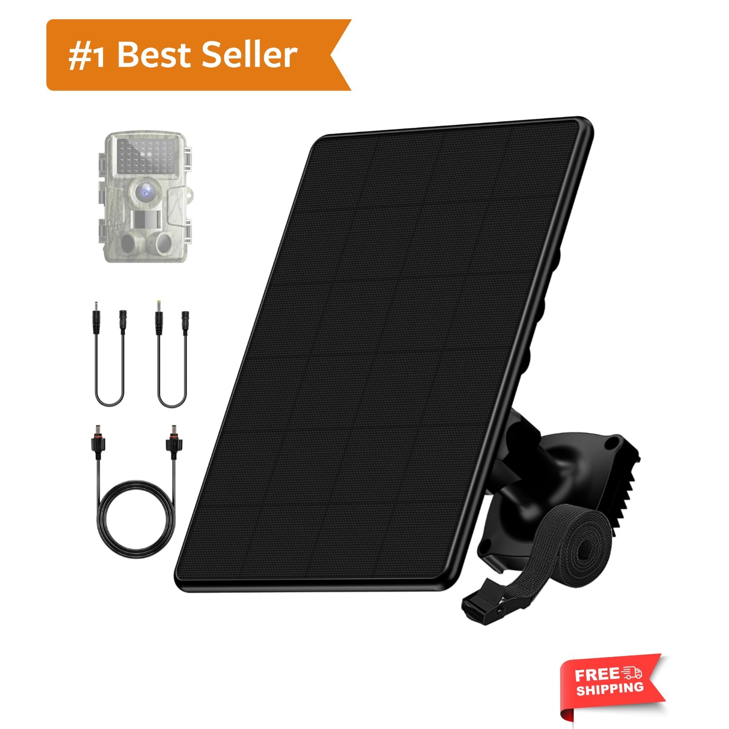 Trail Camera Solar Panel,6W Solar Charger Kit 6V/2A 9V/1.5A 12V/1A,4000mAh Ba…