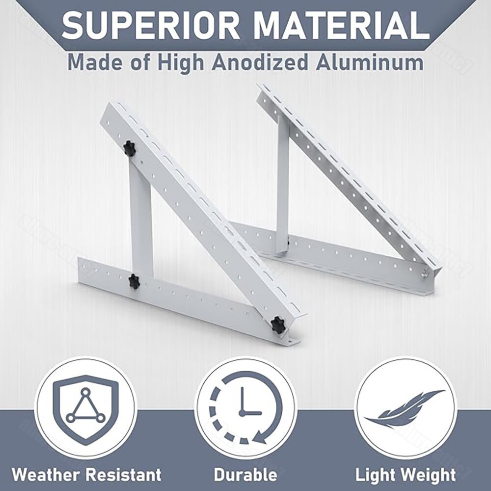 Adjustable Solar Panel Tilt Mount Brackets Kit Ground Roof Boat Mounting System