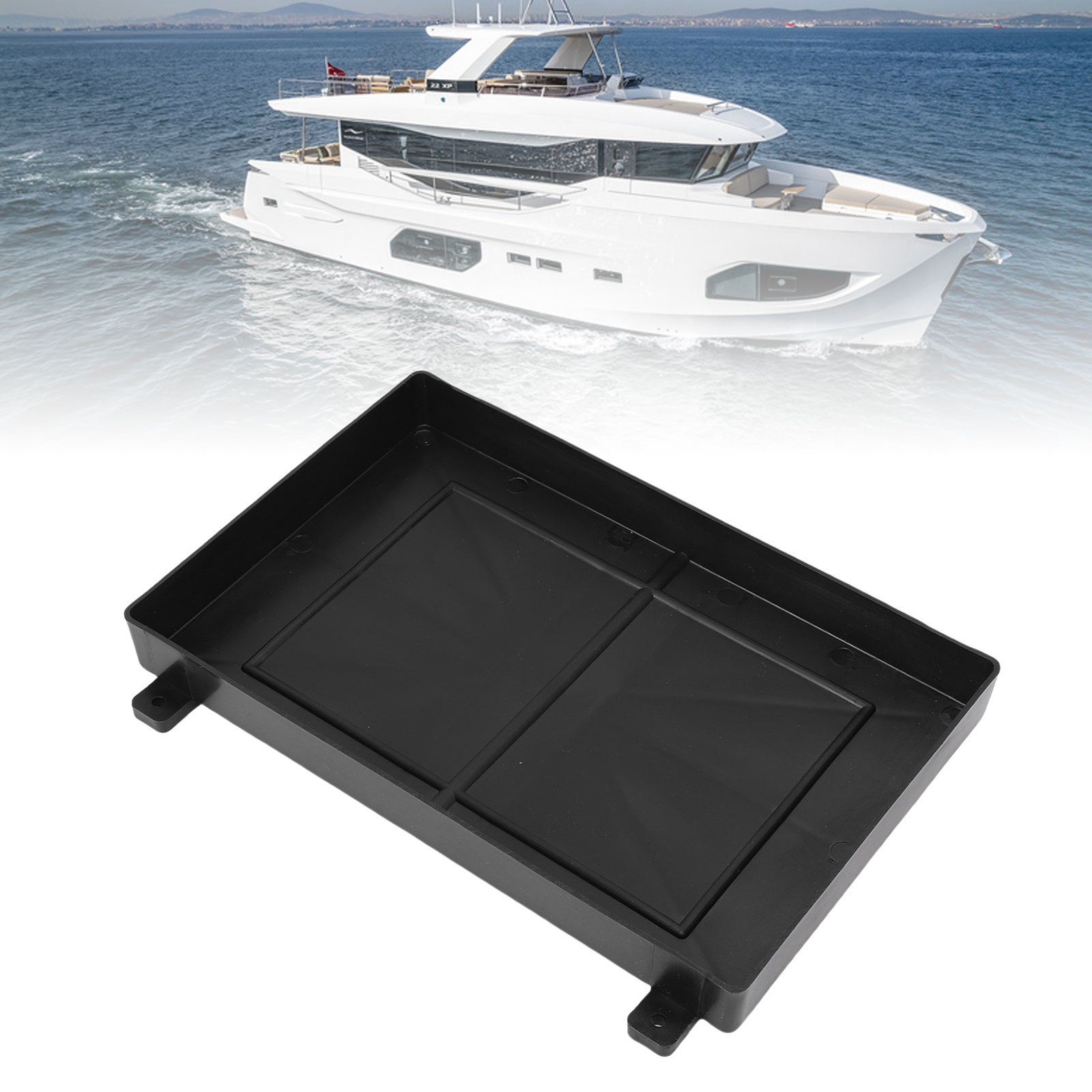 Marine Battery Tray 12V Portable Non Slide Boat Battery Holder With Hold Do LYND