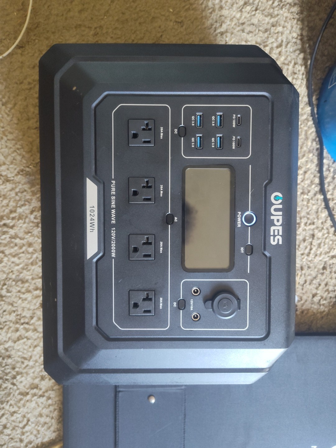OUPES 2048Wh Mega 2 Power Station 2500W Solar Generator +2*240W Solar Panel Lot
