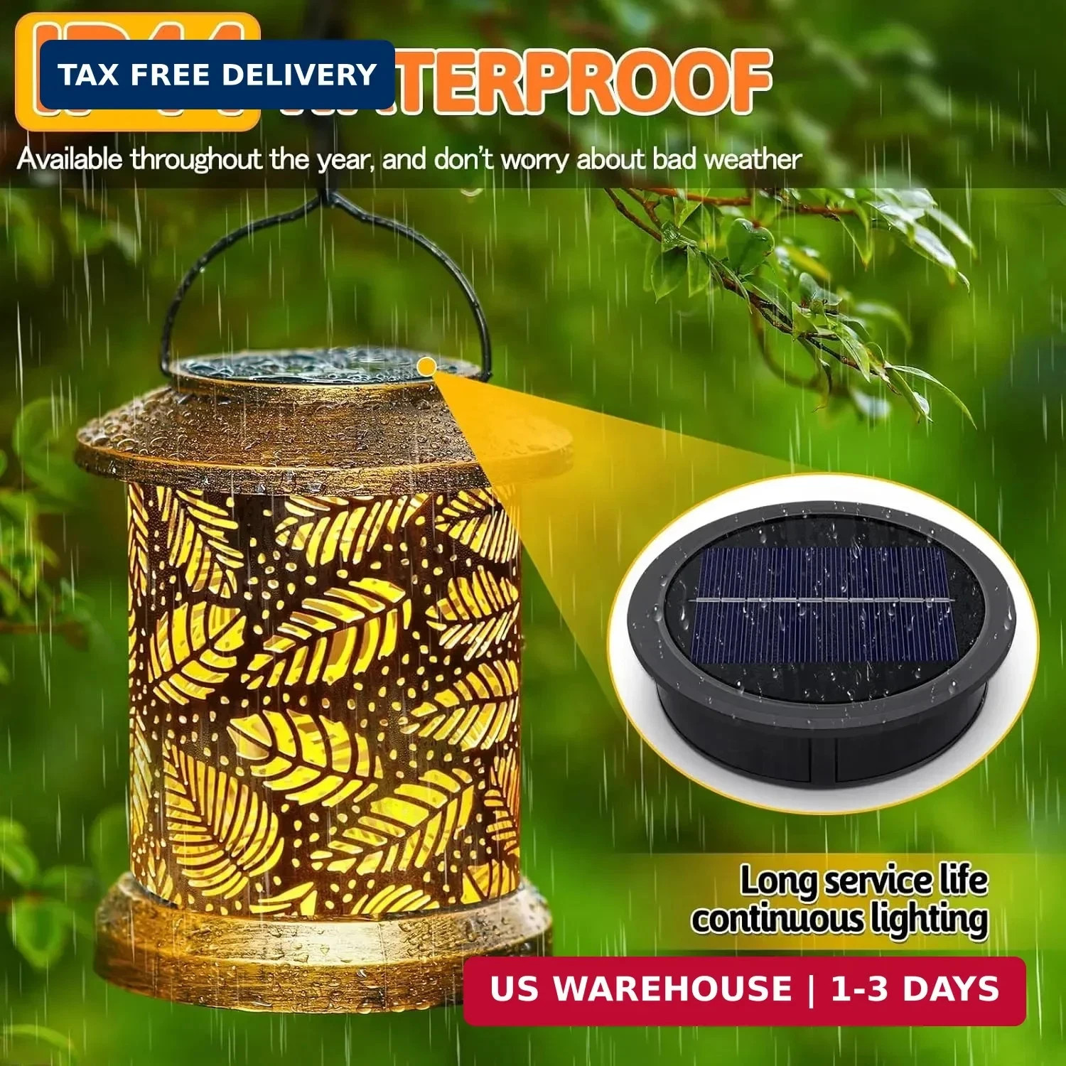 Akynite 2-Pack Large Solar Light Replacement Top, 4.13 Inch Outdoor Solar Panel