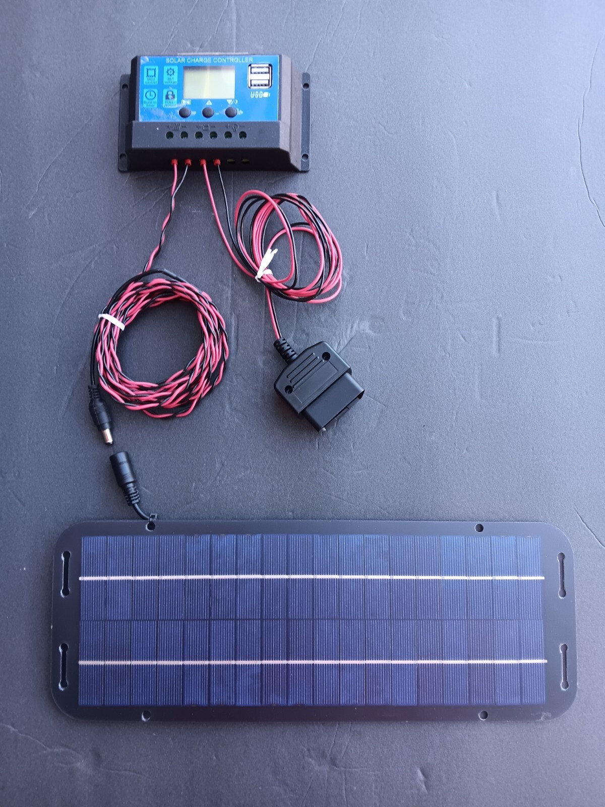 10′ CABLE ONLY Solar Panel 30W 12V Trickle Charger Battery