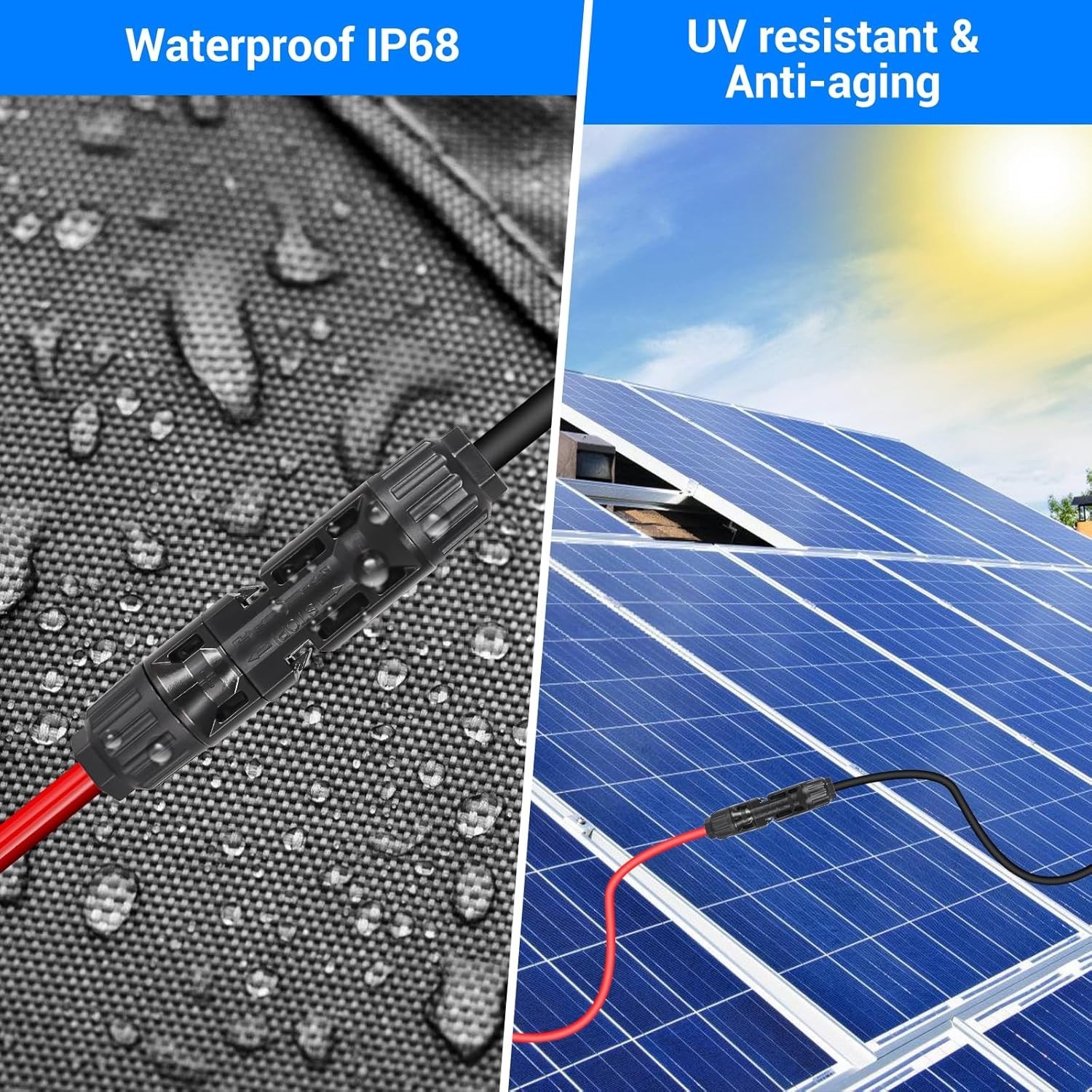 50 Pairs Solar Panel Kit Waterproof Solar s MC4 s 1000V 30A Solar Cable s wi…