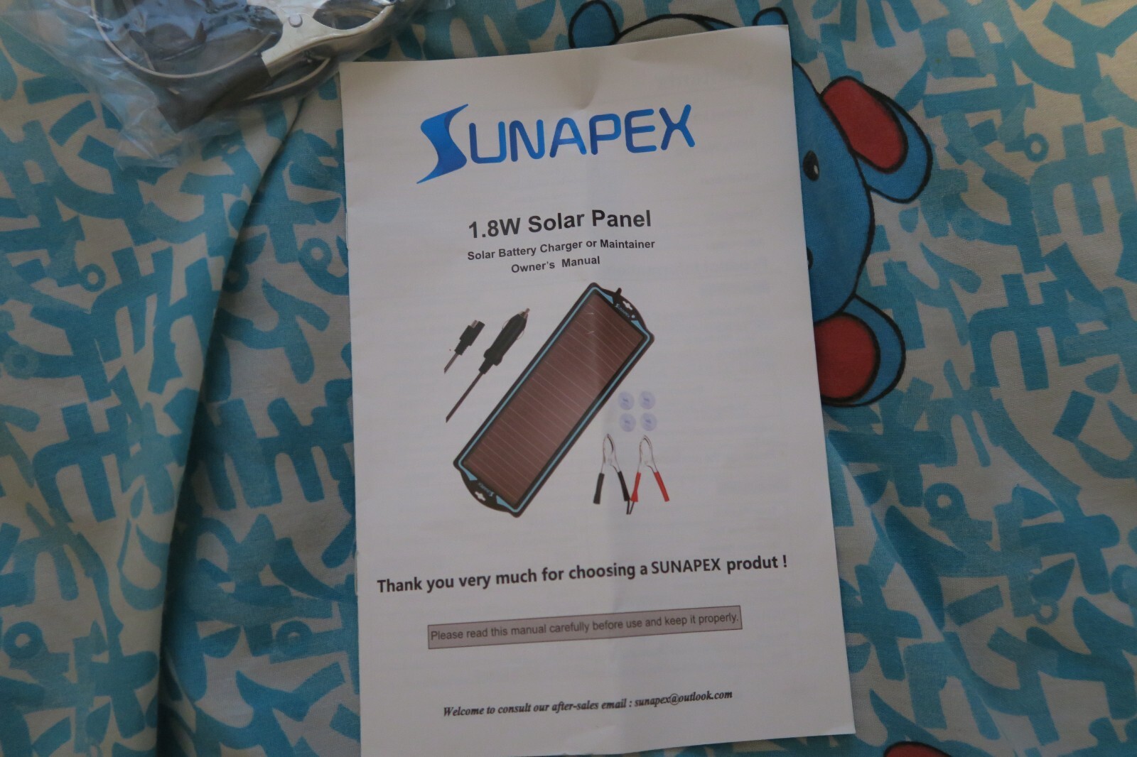 SUNAPEX 1.8W Solar Trickle Charger for Car Battery 12V Solar Battery Maintainer