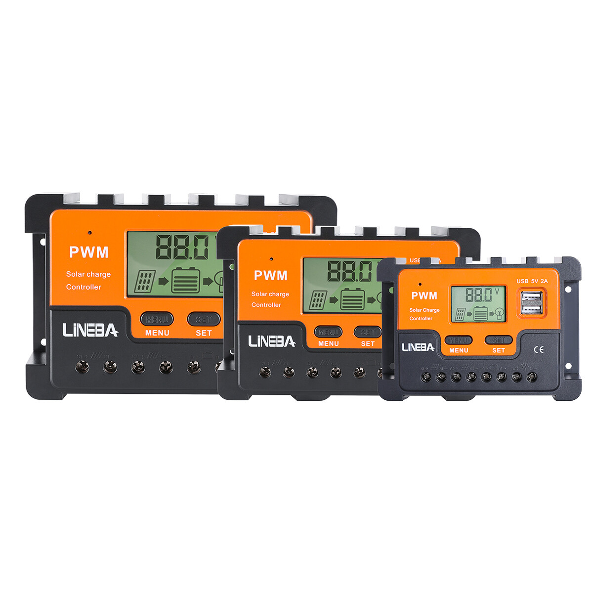 12/24V 30/60/100A MPPT Solar Charge Controller Panel Battery Regulator Dual USB