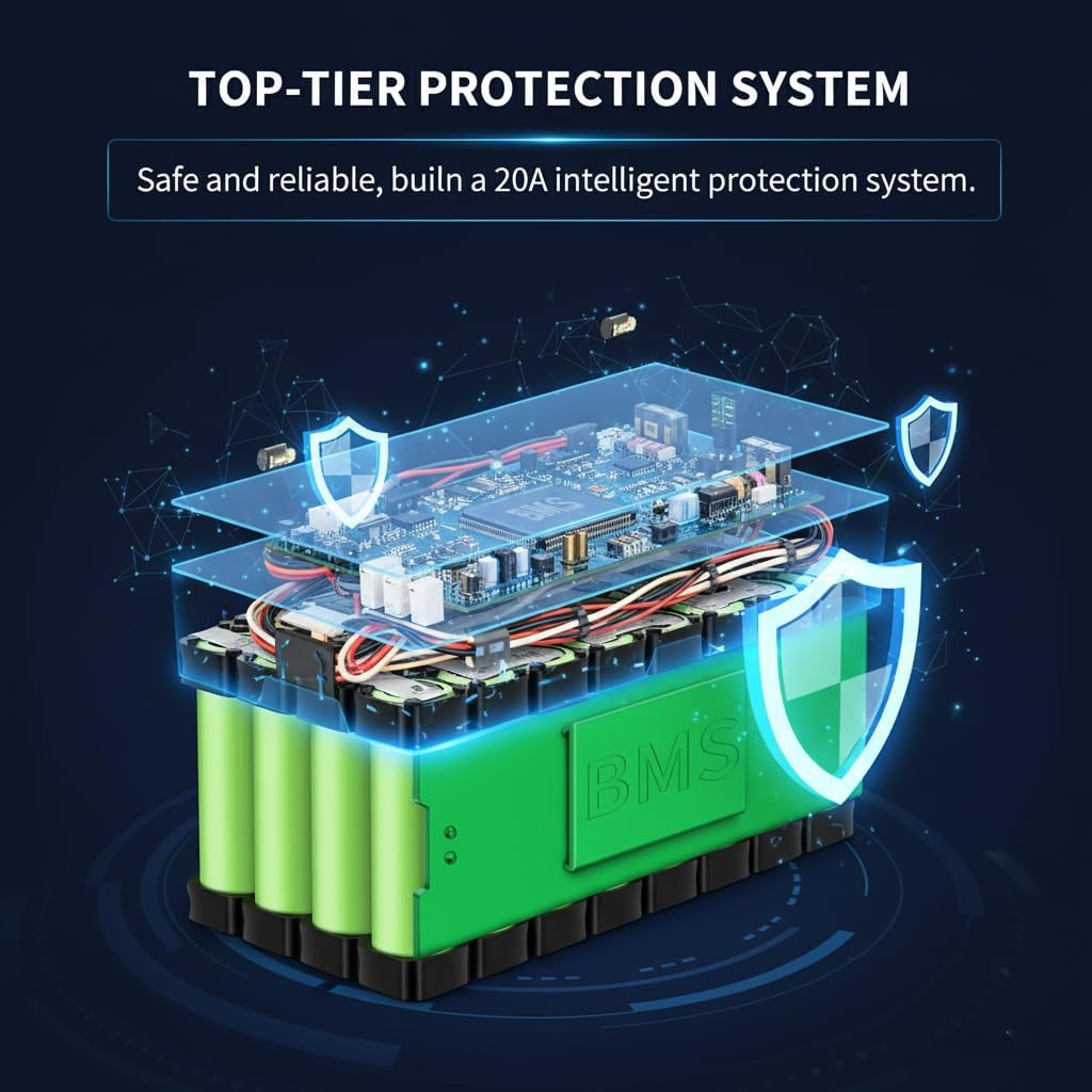 36V 10Ah Universal Battery Pack with 20A BMS – Waterproof PVC Case, XT60 Ready,