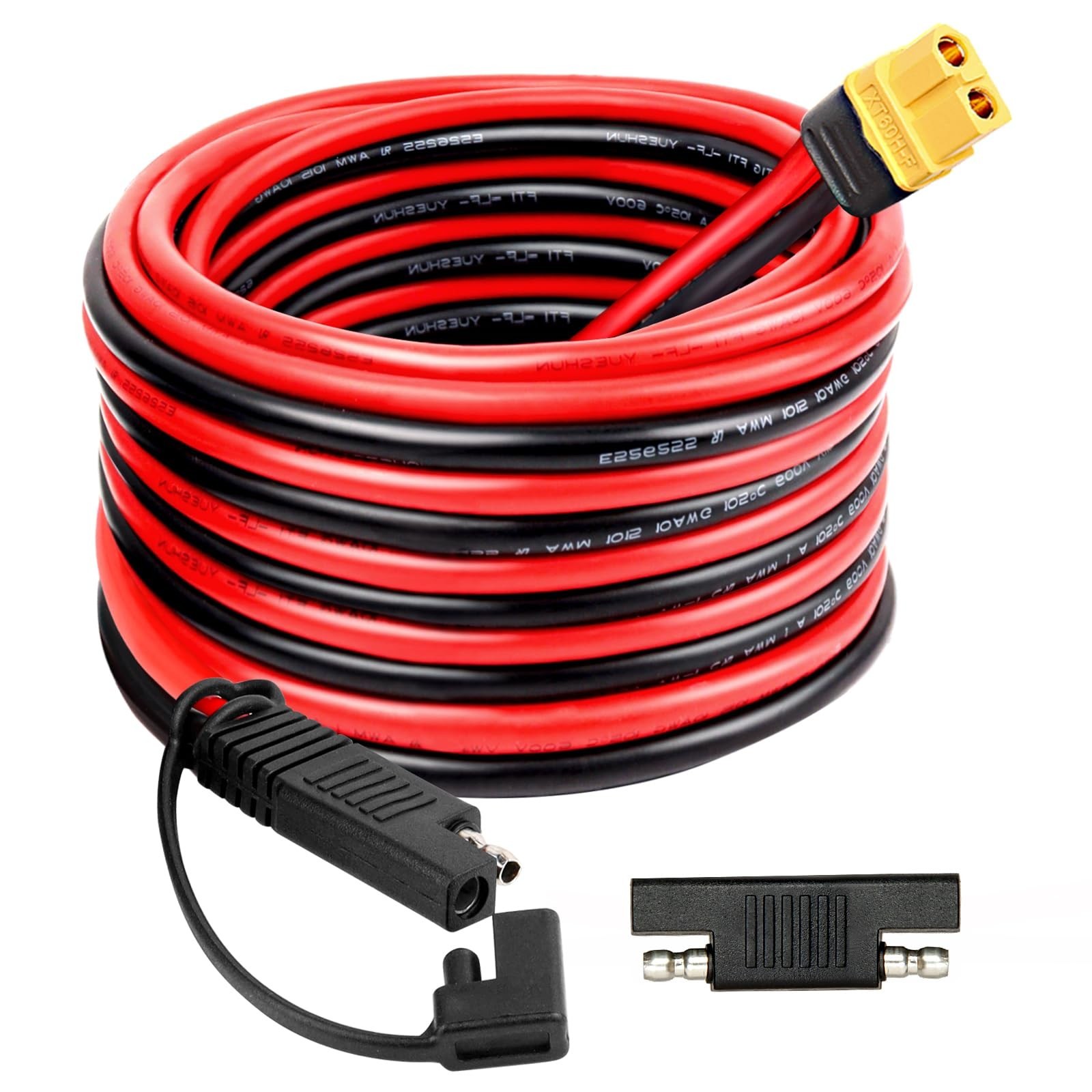 10FT 10AWG SAE to XT60 Connector Extension Cable, Polarity Reverse Adapter for S
