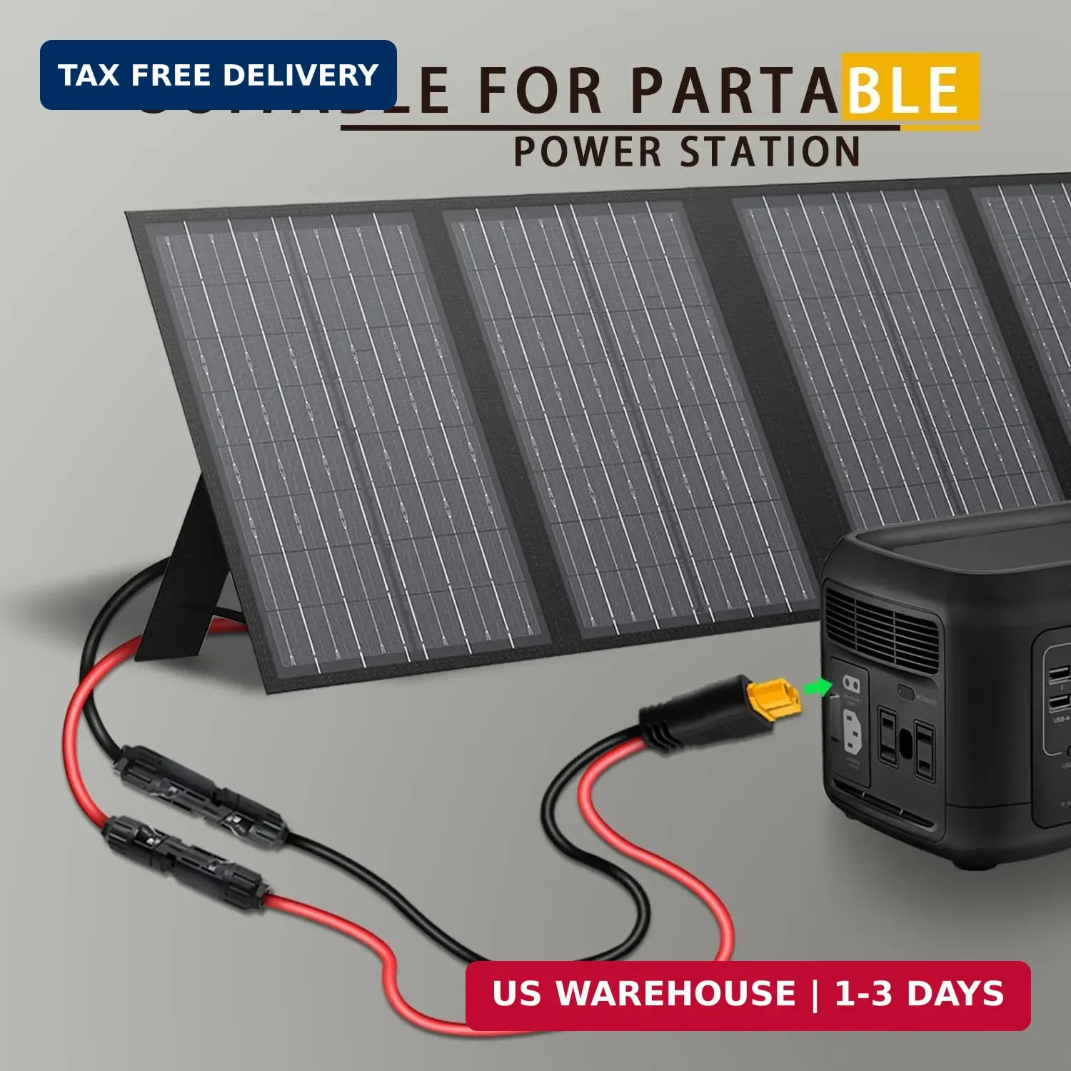 Solar Panel Cable for Ecoflow Anker SOLIX 10AWG, Compatible with MC-4 to XT60 Pl