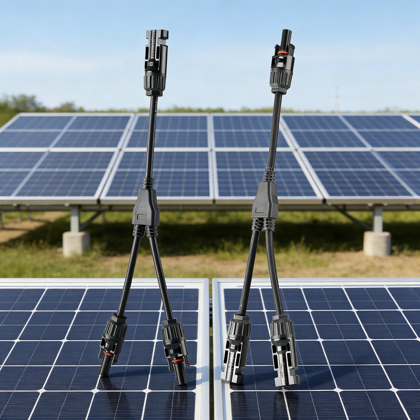 MC4 Compatible Solar Panel Y Branch Connector – 1 Pair Waterproof 30A 1000V