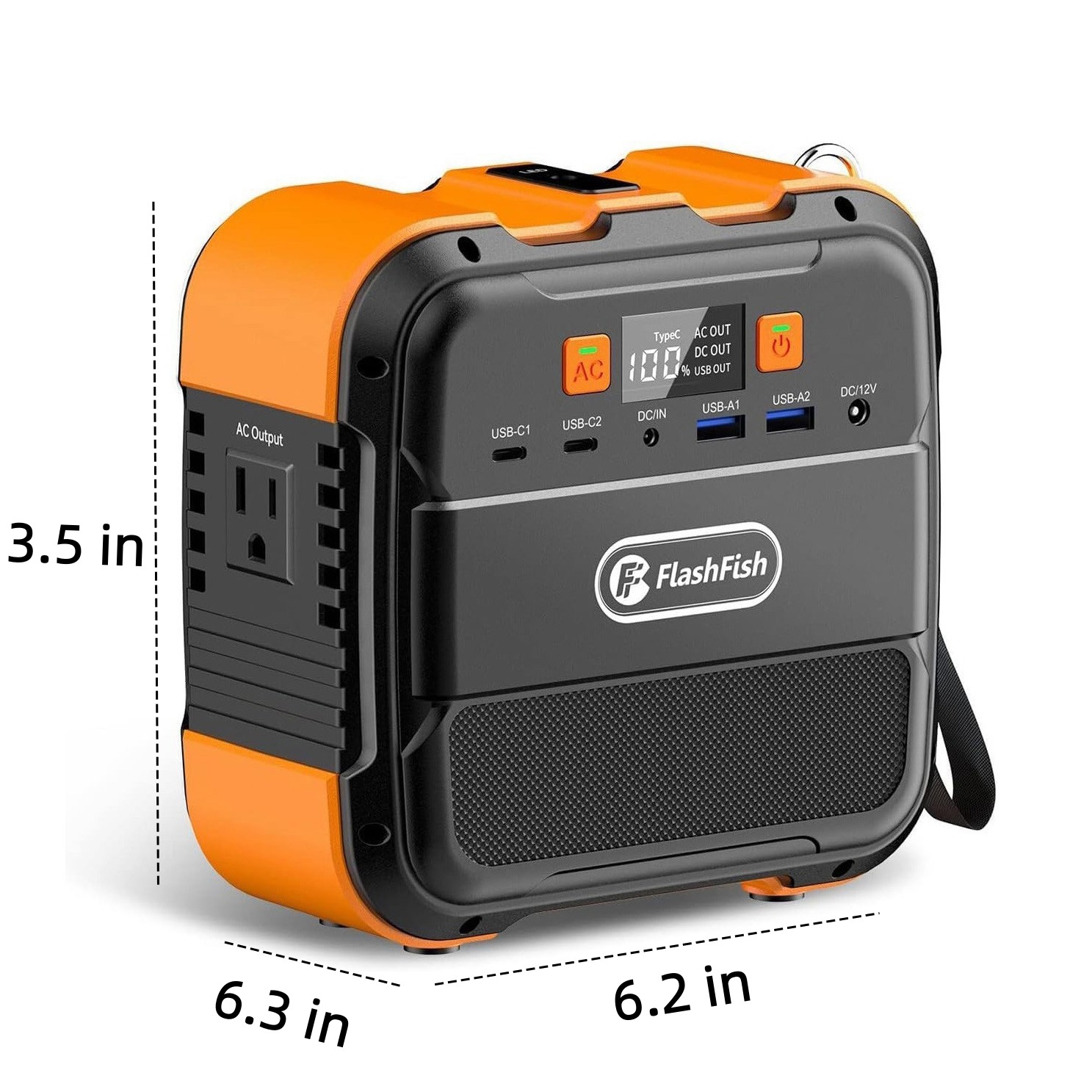 Flashfish Solar Generator Portable 120W 98WH 240W Peak Li-ion Battery for Camp