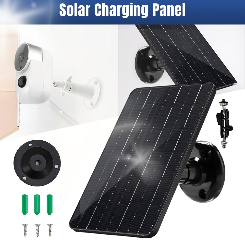 15W/5V Solar Panel For Ring Camera Spotlight Stick Up Cam Battery Charger Kit
