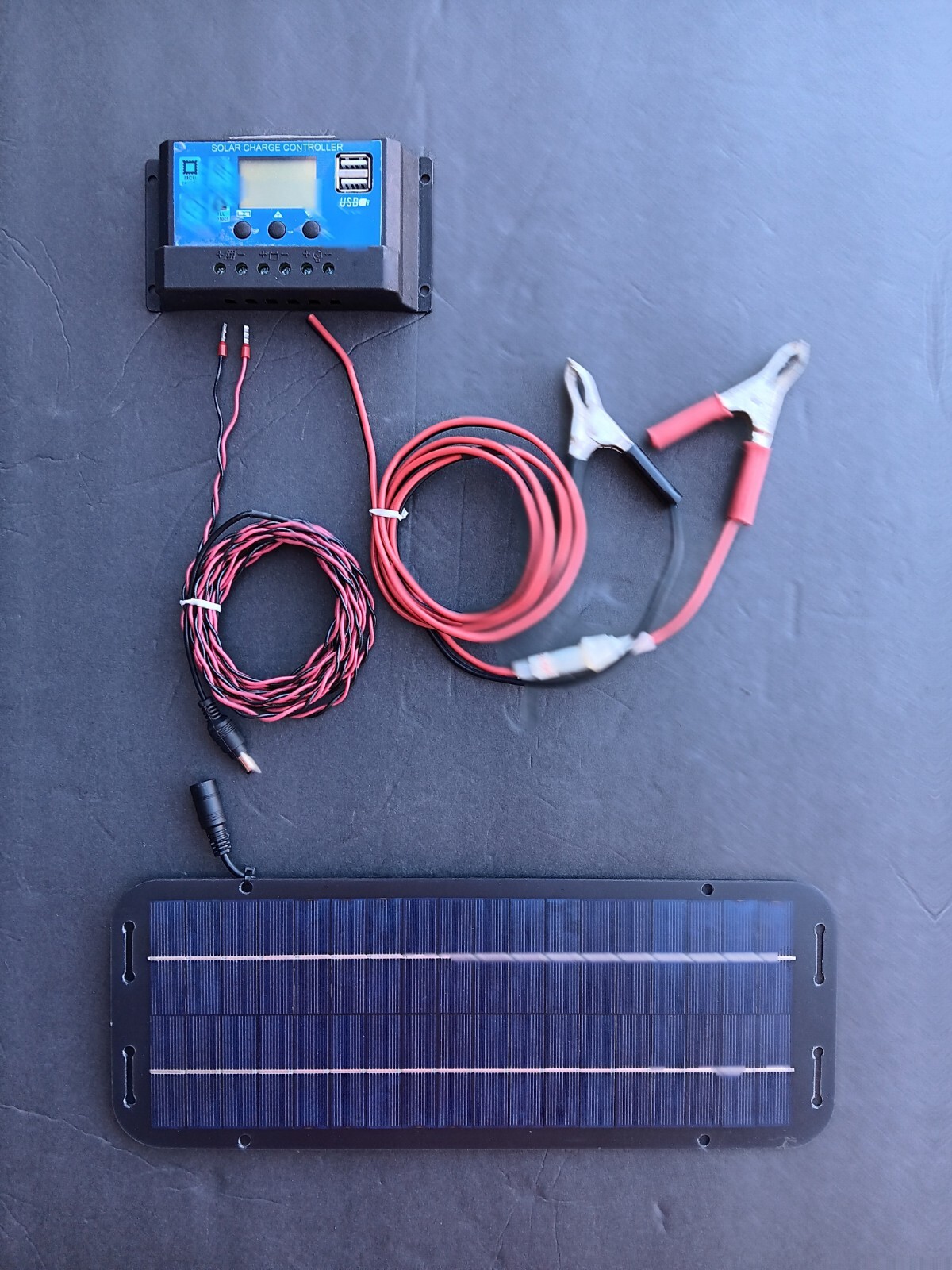 10′ CABLE ONLY Solar Panel 30W 12V Trickle Charger Battery