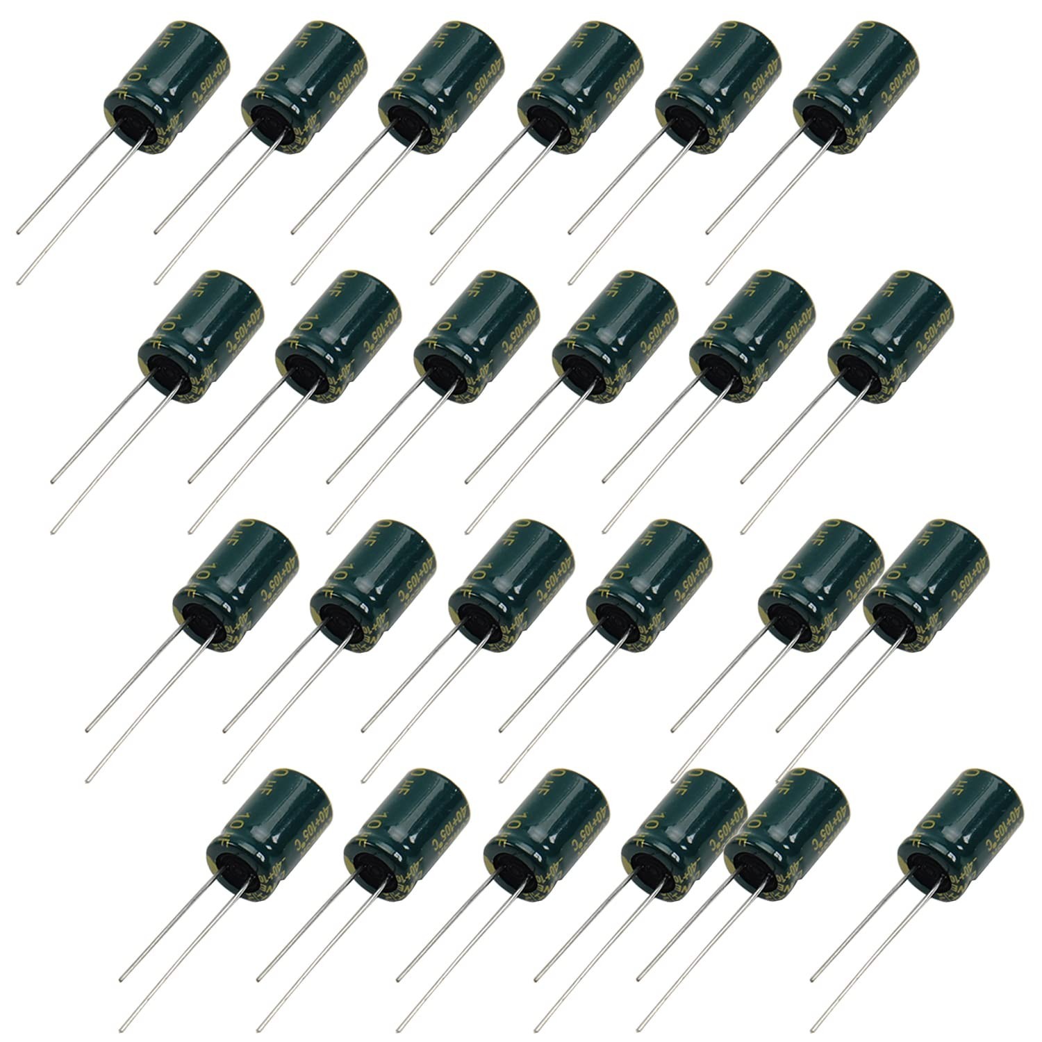 Fielect 50Pcs Aluminum Radial Electrolytic Capacitor 10uF 400V Low ESR Green …