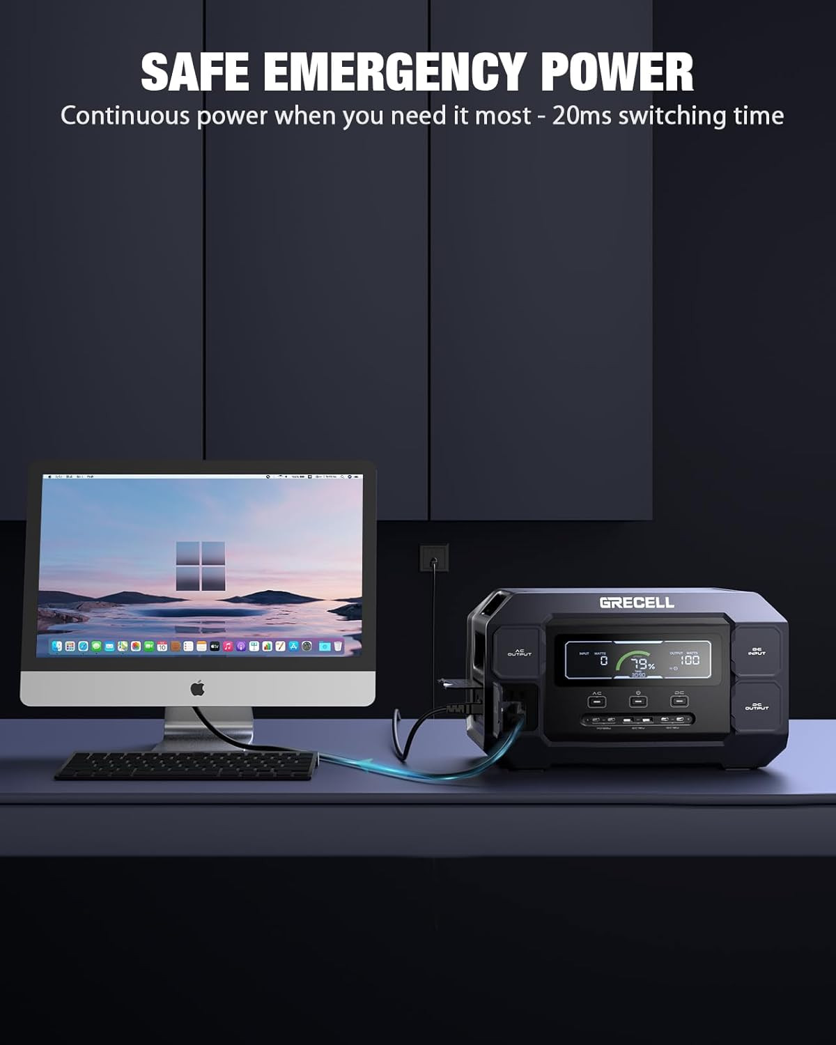 2200W Portable Power Station with 1126Wh Battery & Fast Solar Charging