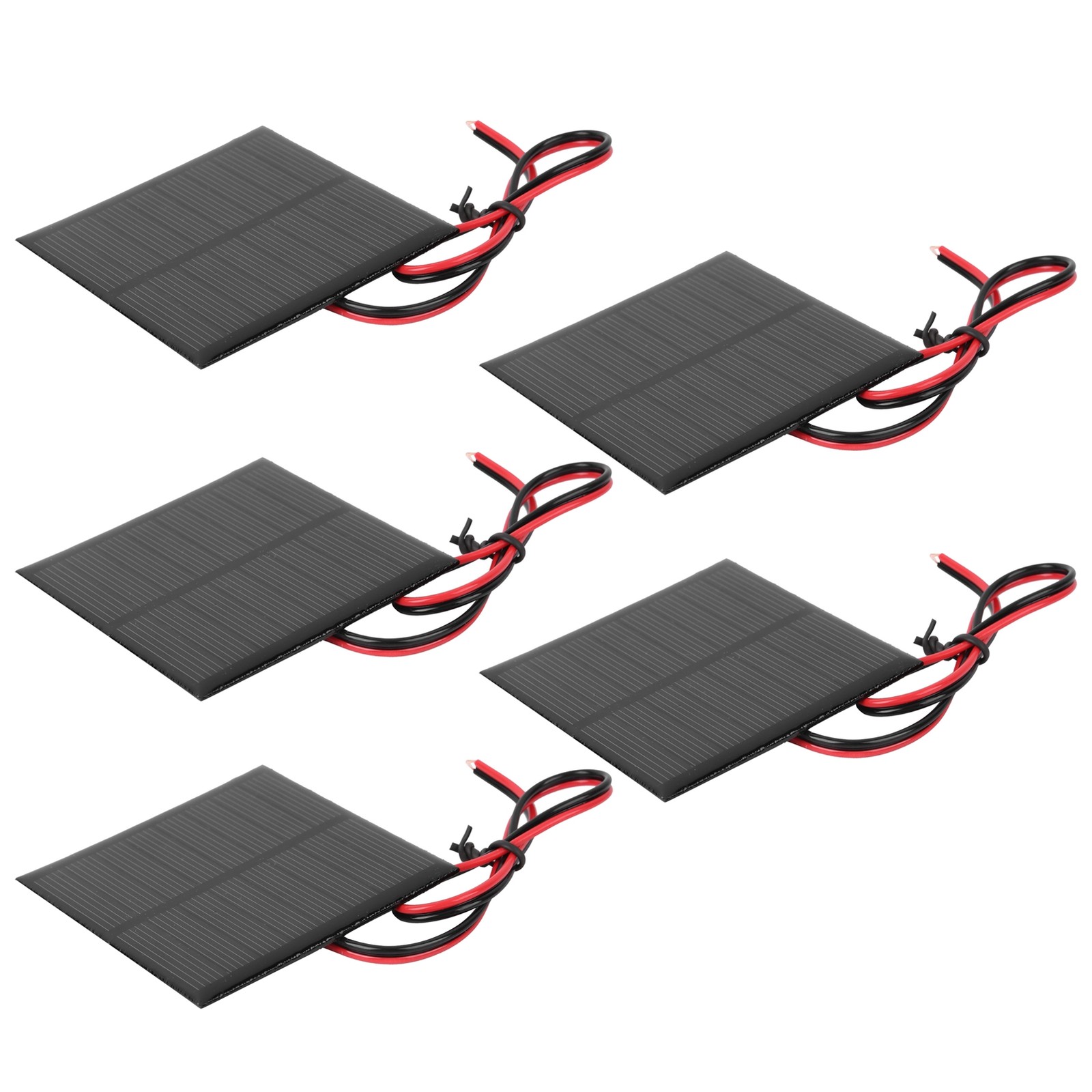 5Pcs Small Solar Battery Panel Polysilicon Epoxy Battery Module With 30cm New