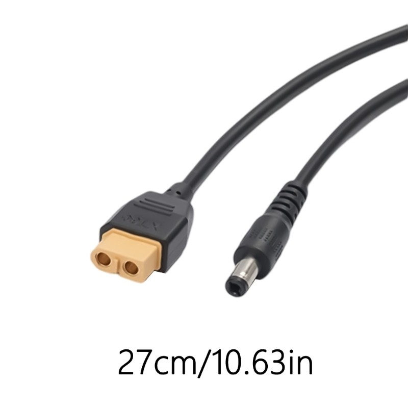 DC5521 5525 Male To XT60 Female Power Cable 27cm For High Current Applications