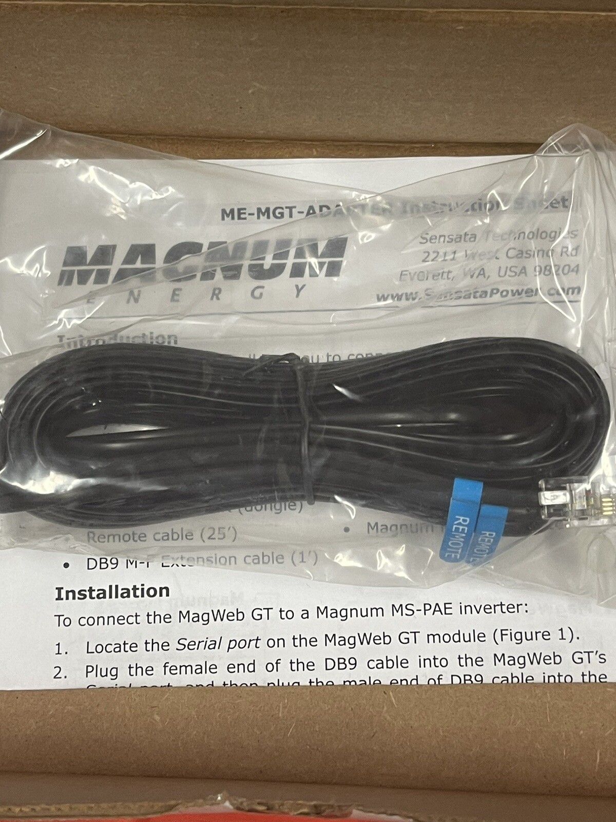 Magnum Energy ME-MGT-Adapter RS485 to RS232 Adapter