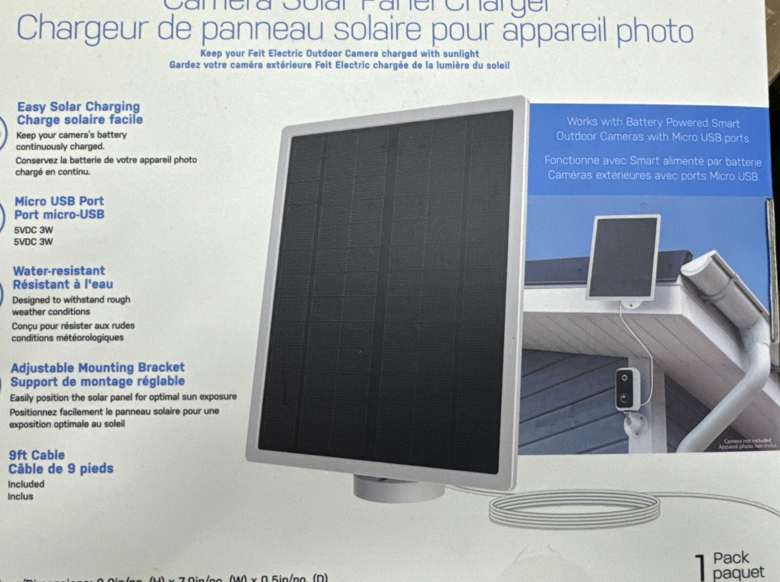 Feit Electric Black Solar Charger 108 in.