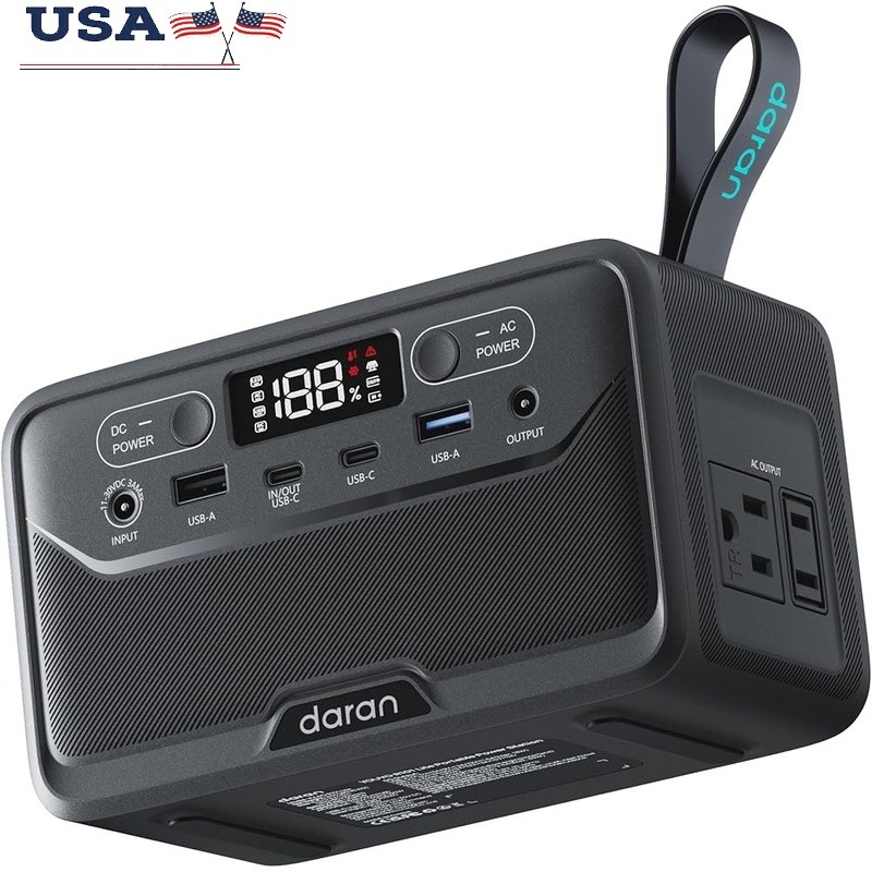 Portable Power Station 28000mAh W/ Dual USB-C AC Outlets Camping Devices