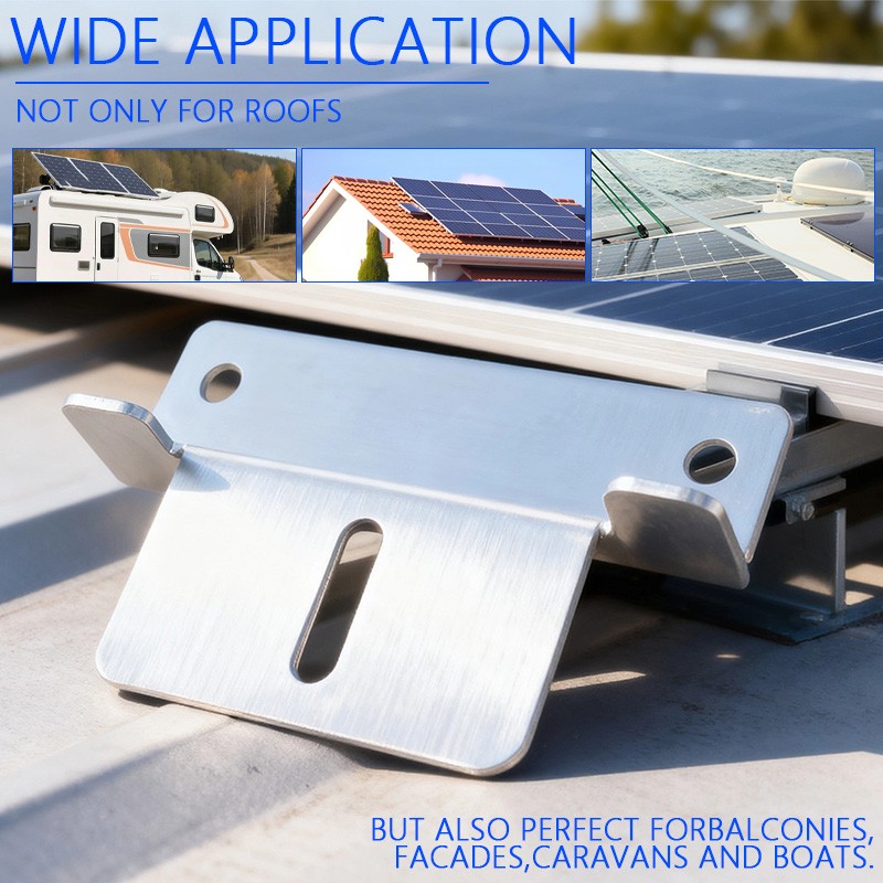 4/8 Sets Solar Panel Z Bracket Mounting Mounts Set Solar Panel RV Boat Roof Wall
