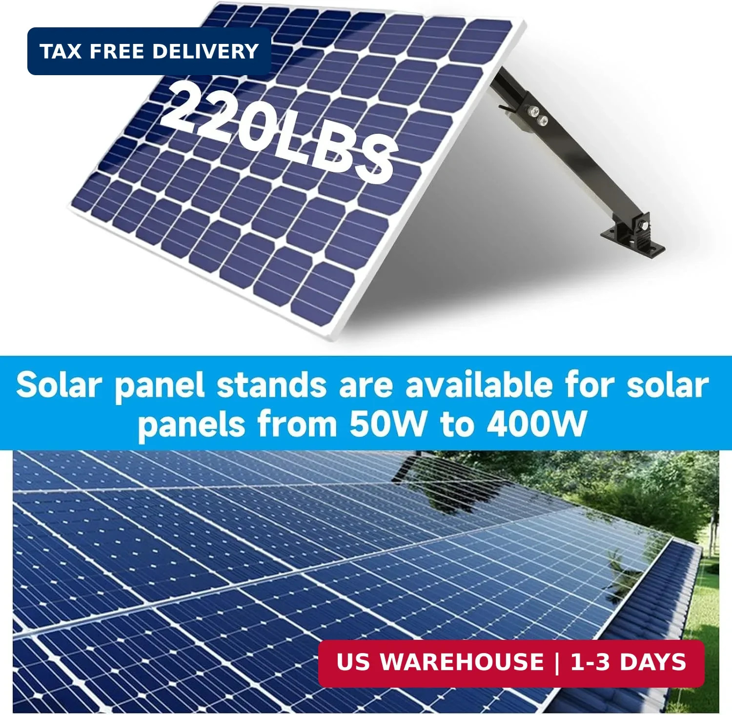 Adjustable Solar Panel Tilt Mount Brackets Aluminum Alloy Solar Panel Mounting S