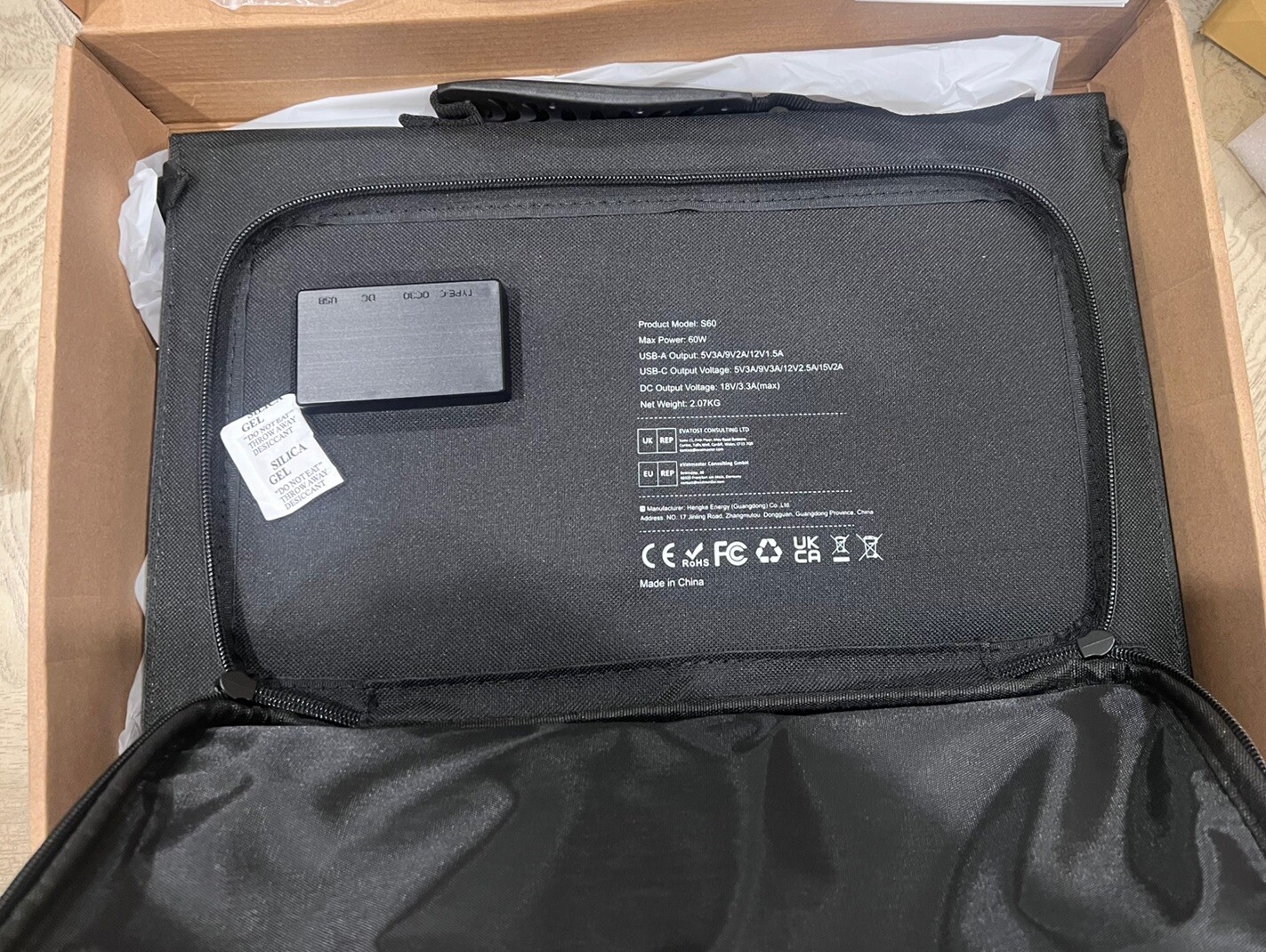 BRAND NEW! Powkey S60 Foldable Solar Panel Charger 18V DC Output X003XRFDUZ