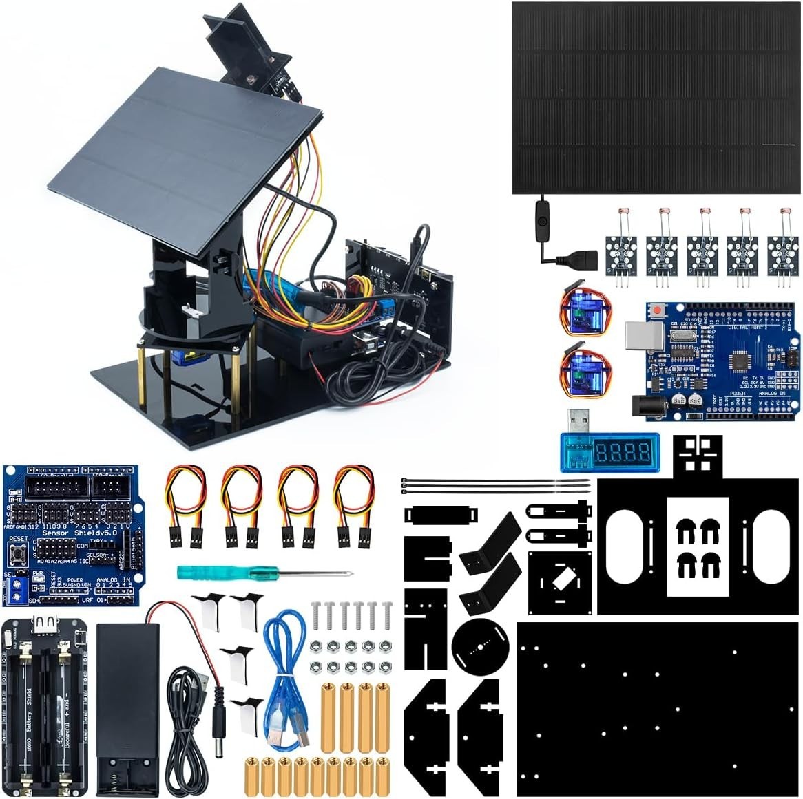 DIY Solar Tracking Project Kit – Teach Kids Coding and Light Energy Principles