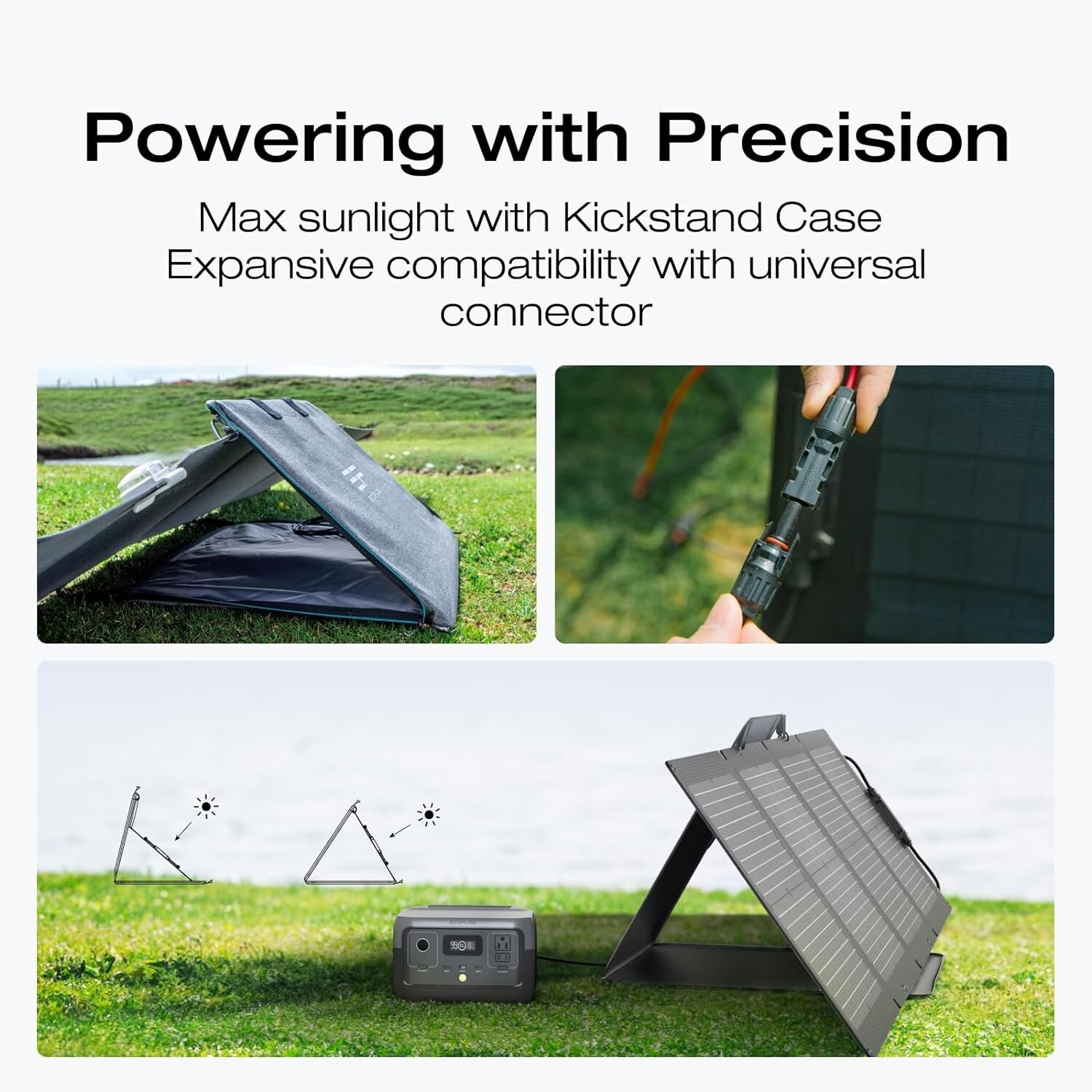 EcoFlow 110W Portable Solar Panel Kit for Power Station, IP68 Waterproof