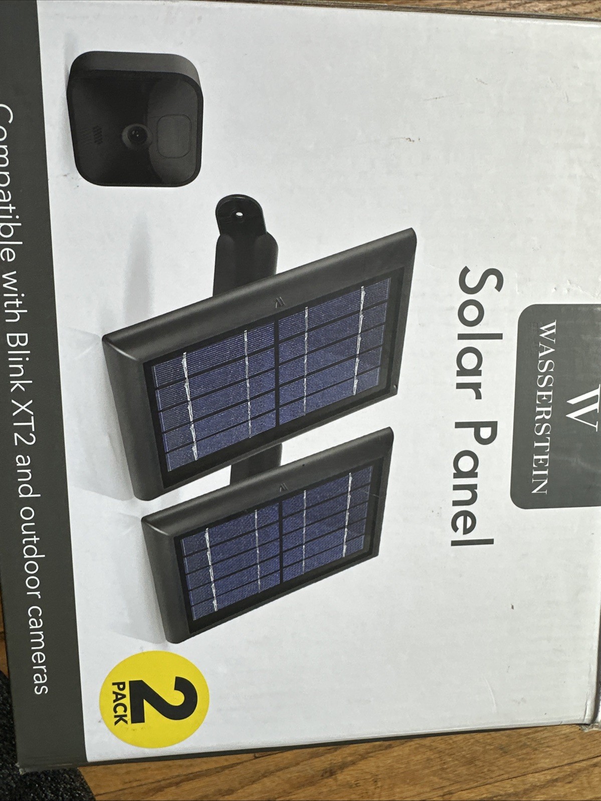 Wasserstein Solar Panel for Blink Outdoor & Blink XT2 Camera (2-Pack, black)