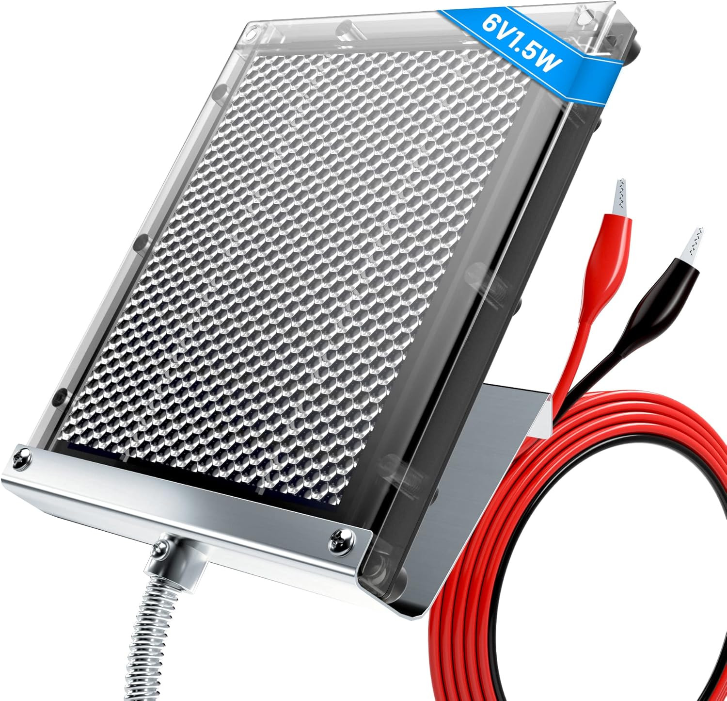 Solar Panel for Deer Feeder 6V 1.5W Waterproof Solar Battery Charger with Mounti