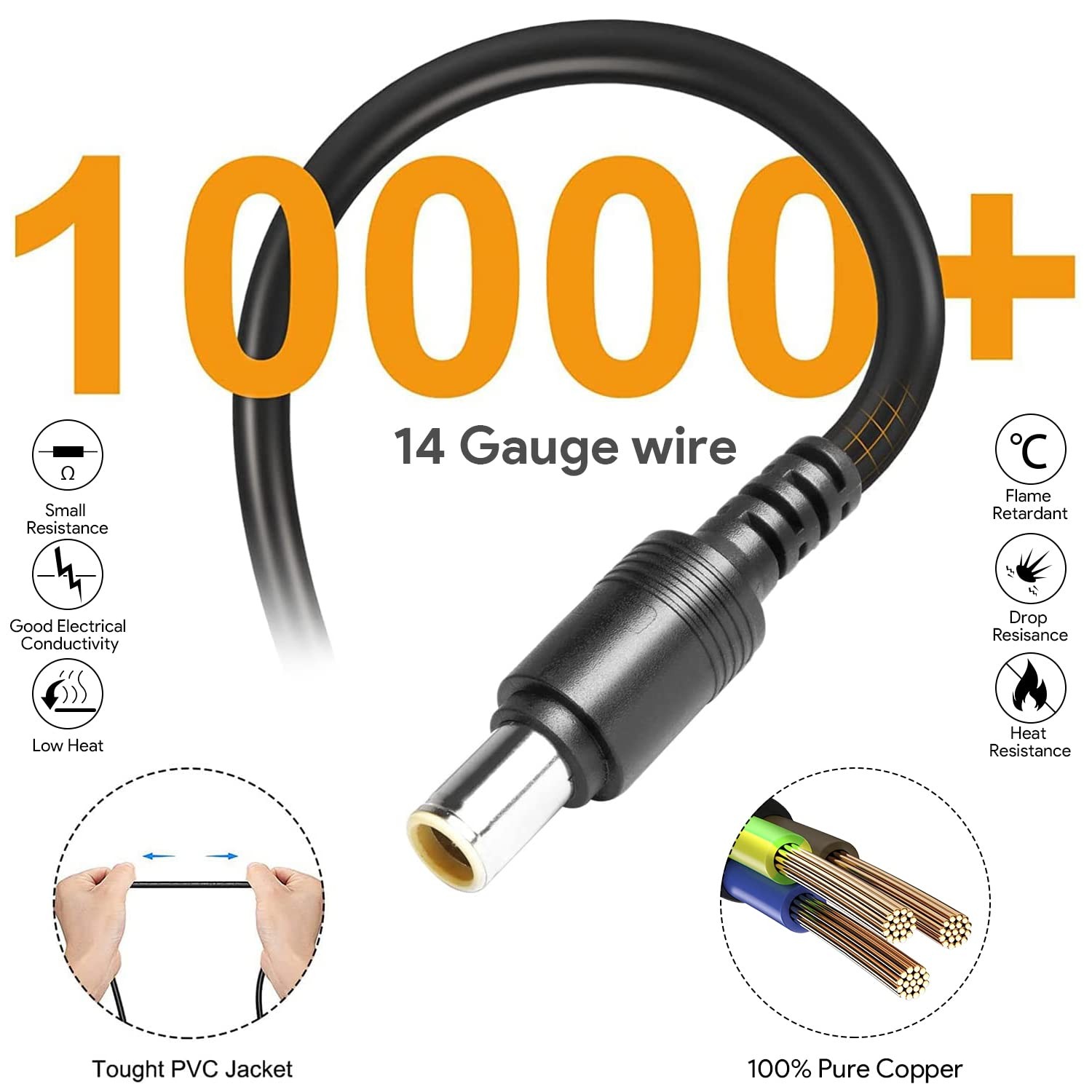30Ft Jackery Extension Cable 14AWG 8Mm Solar Panel Extension Cable 8Mm DC Power