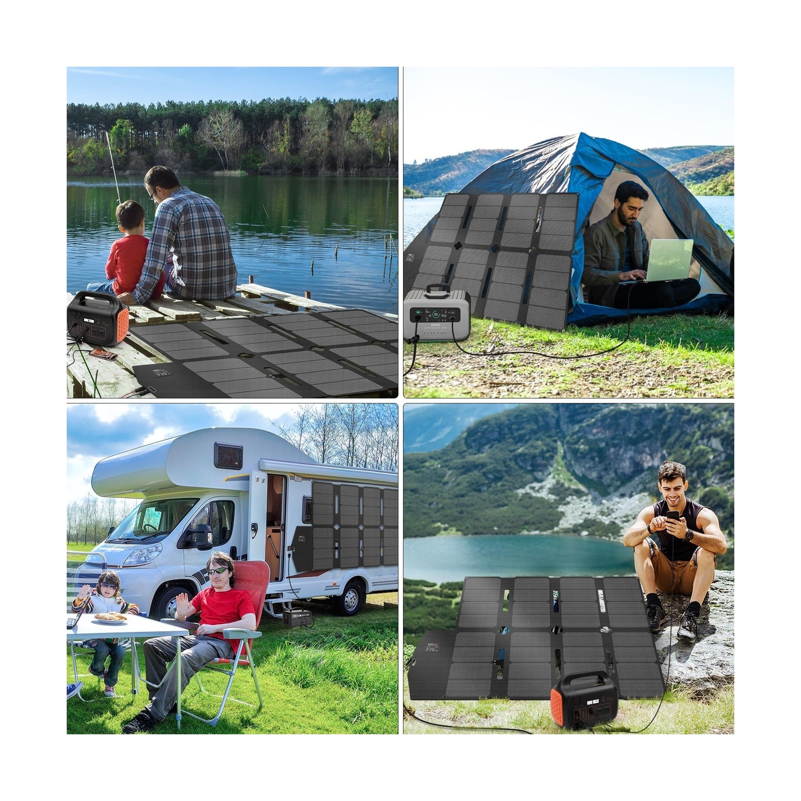 100W Portable Solar Panel MC-4 Foldable Solar Panel Charger Kits 18V IP68 Wat…