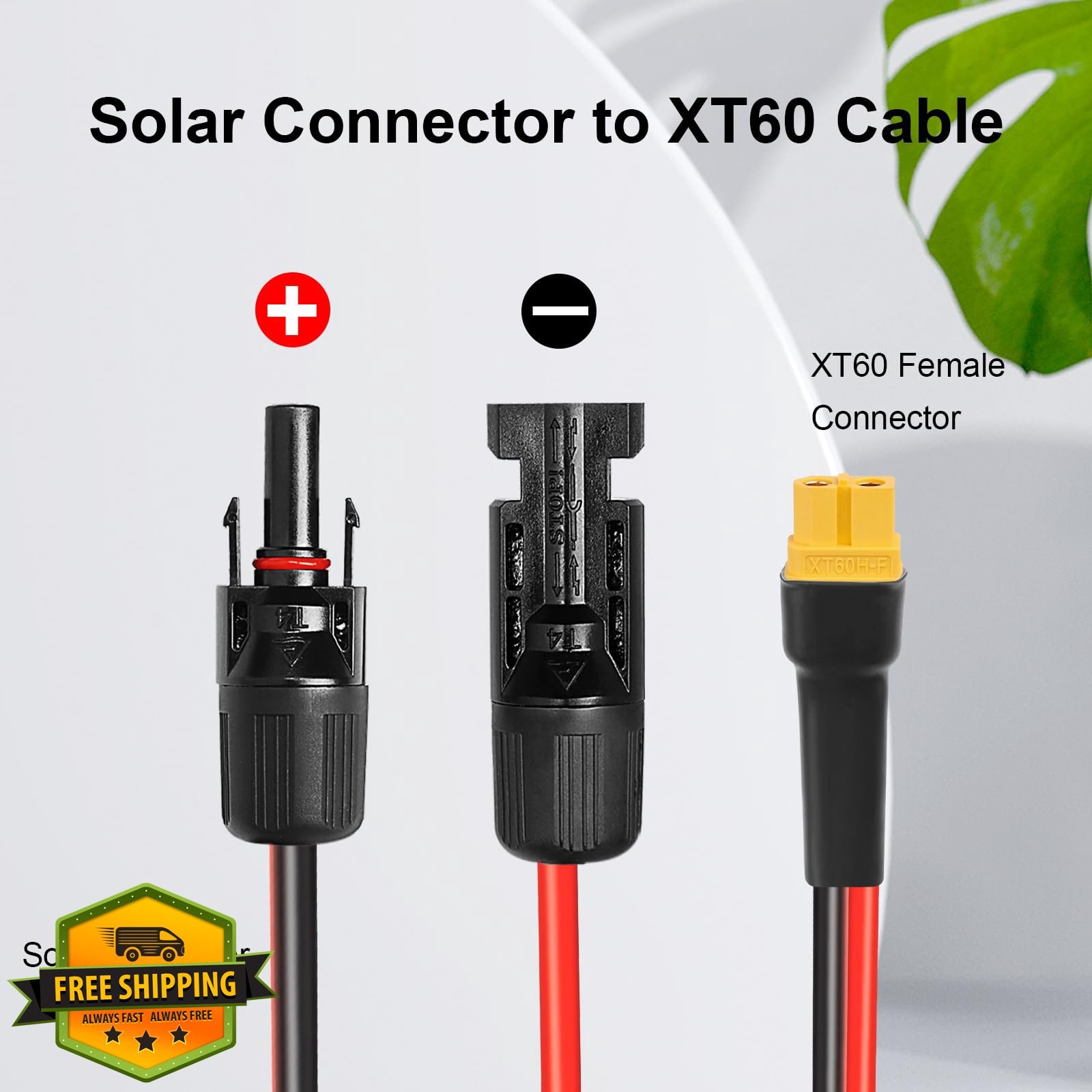 XRDS-RF 30FT Solar to XT60 Cable
