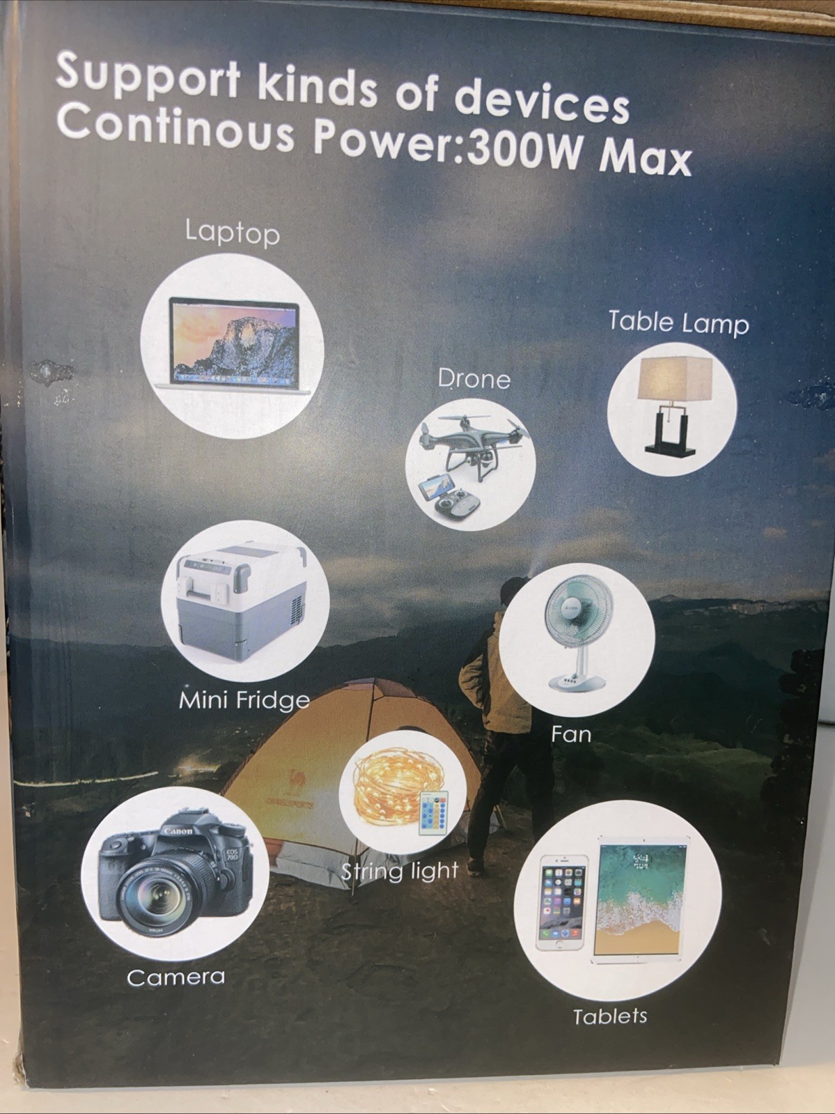 ALLWEI Portable Power Generator 300W 280WH Lithium Battery SGR-PPS300-2 New