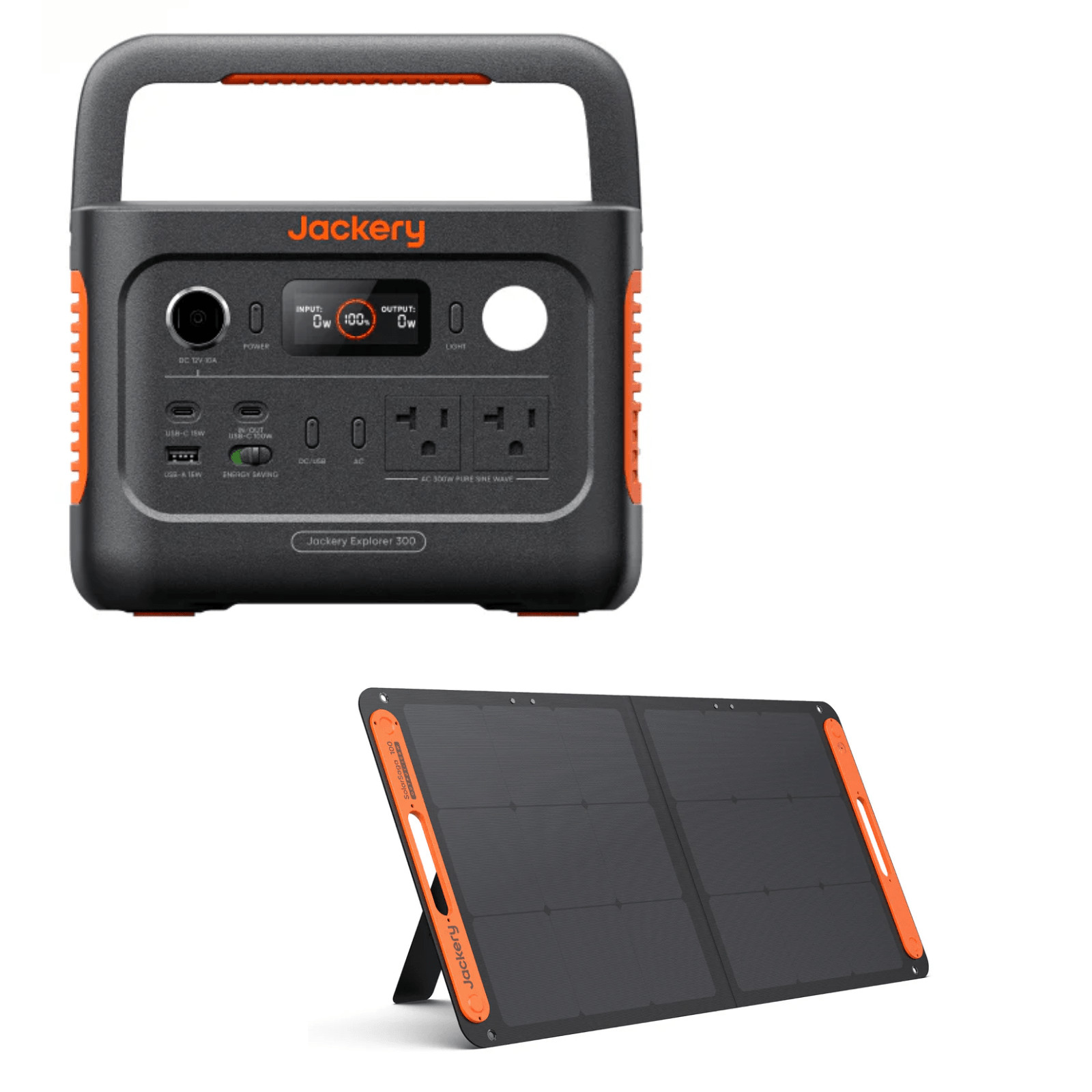 Jackery Explorer 300v2 Portable Power Station + 100W Solar Panel