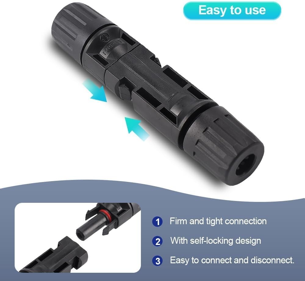 10 Pair Solar Panel Cable Connectors Male Female Wire Cable Connector Waterproof