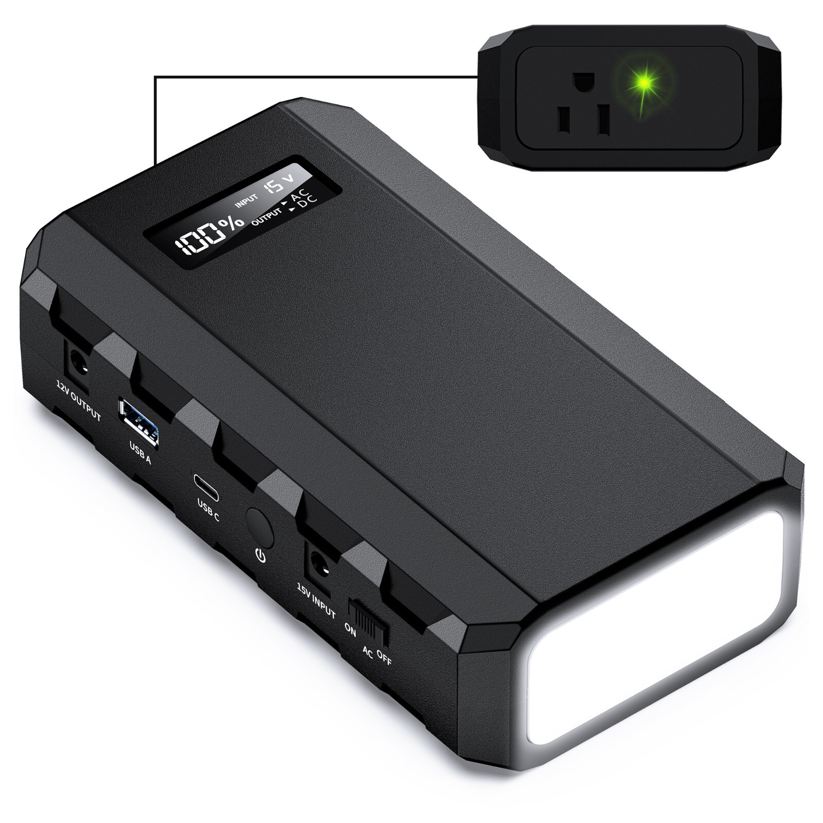 Portable Power Station 88Wh 65W AC Phone Tablet Battery Charger Solar Generator