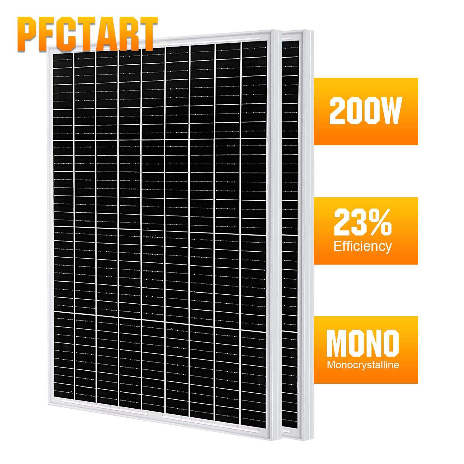 New Monocrystalline Solar Panel 2 Pack-100W 200W PV Power RV Boat Home & Garden