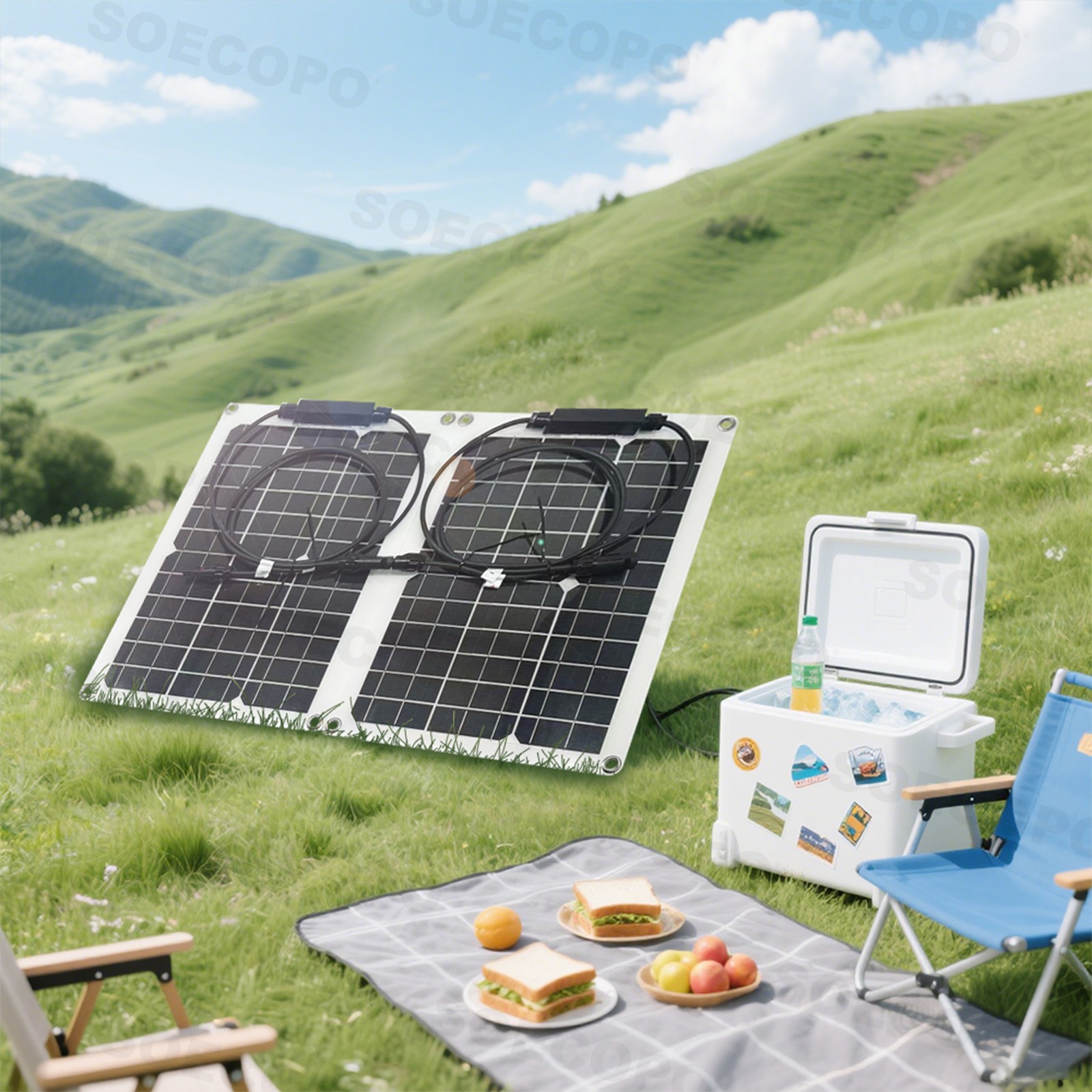 1200W 2-Panel Solar Kit – 100A Controller + Y-Cable Balcony/RVhO