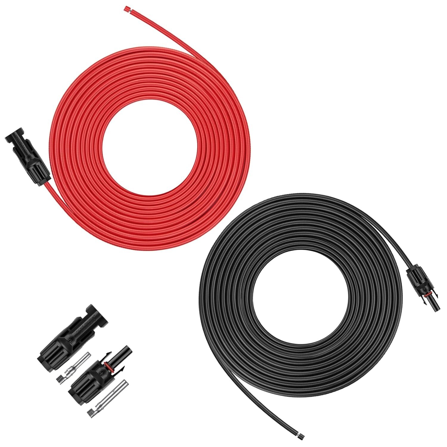 Solar Panel Extension Cable – 30 Feet 10AWG6mm² Solar Extension Cable with Fe…