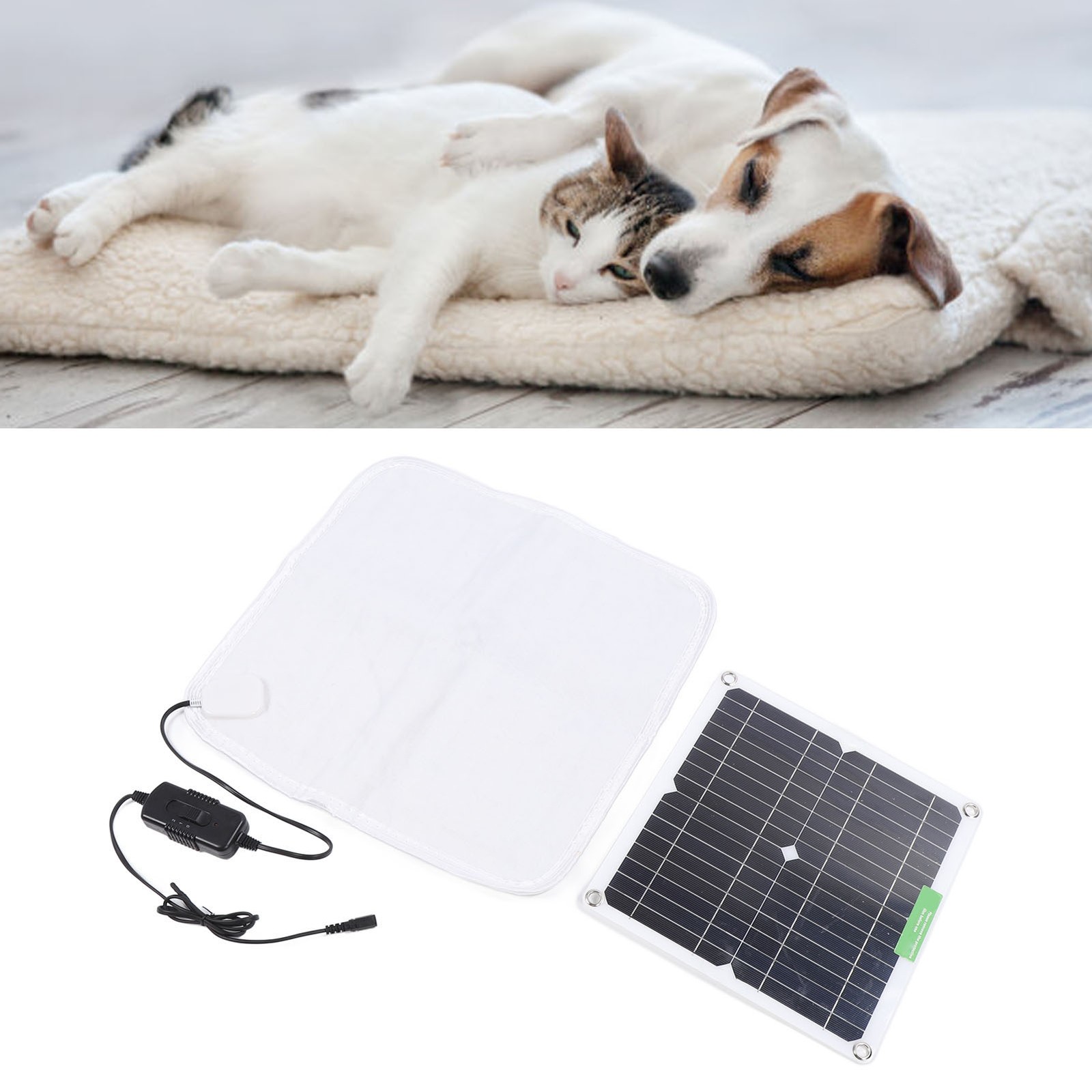 ­Solar Panel Heating Blanket 12V 50W Rapid Uniform Heating Soft Pet Heating Pad