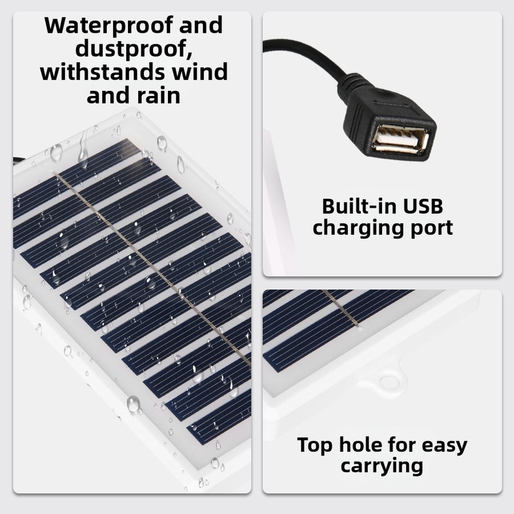 2W 5V Portable Solar Charging Board 5x3x0.5CM USB Output for Outdoor Use