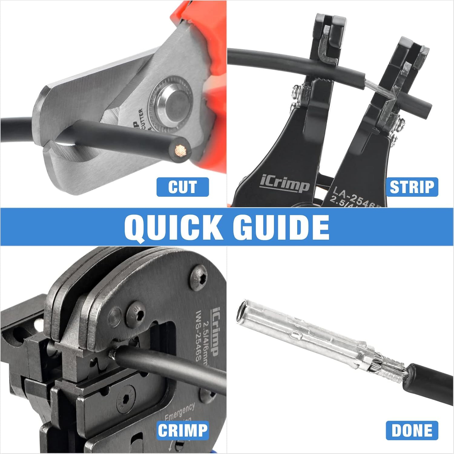 Icrimp Solar Crimping Tool Kit for Solar Panel Installation, All in One Solar To