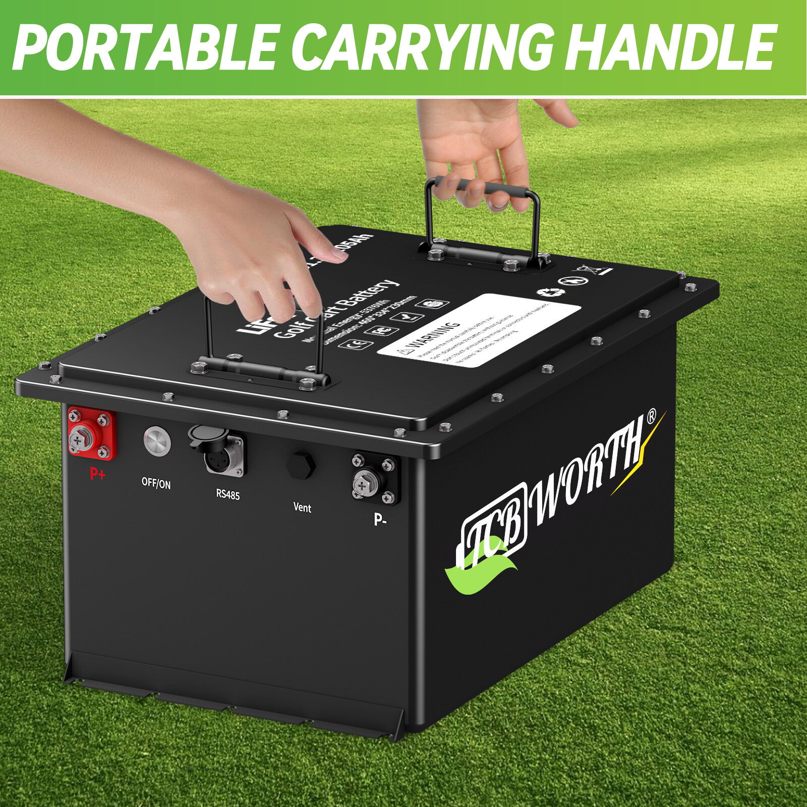 48V 100Ah Lithium LiFePO4 Battery Golf Cart 200A BMS 15000+ Deep Cycle 10 Years