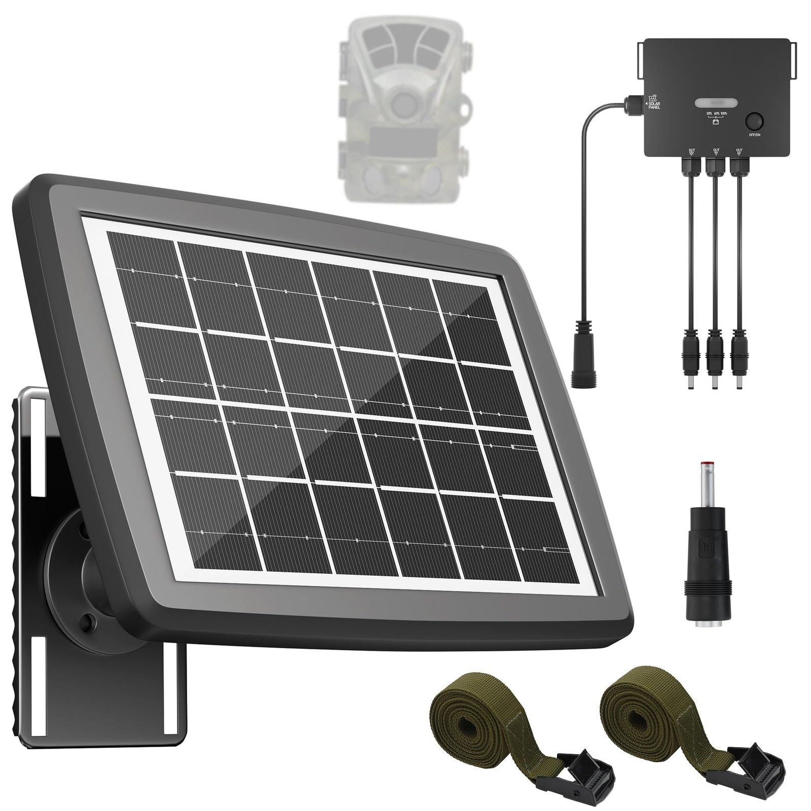 Solar Panel for Trail , 4500mAh Solar Battery Charger with Built-in Battery a…