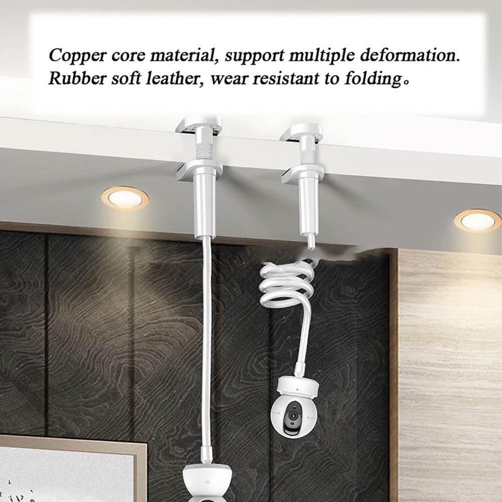 Black White Security Camera Clip Holder Cabinet Ceiling Galvanized Steel